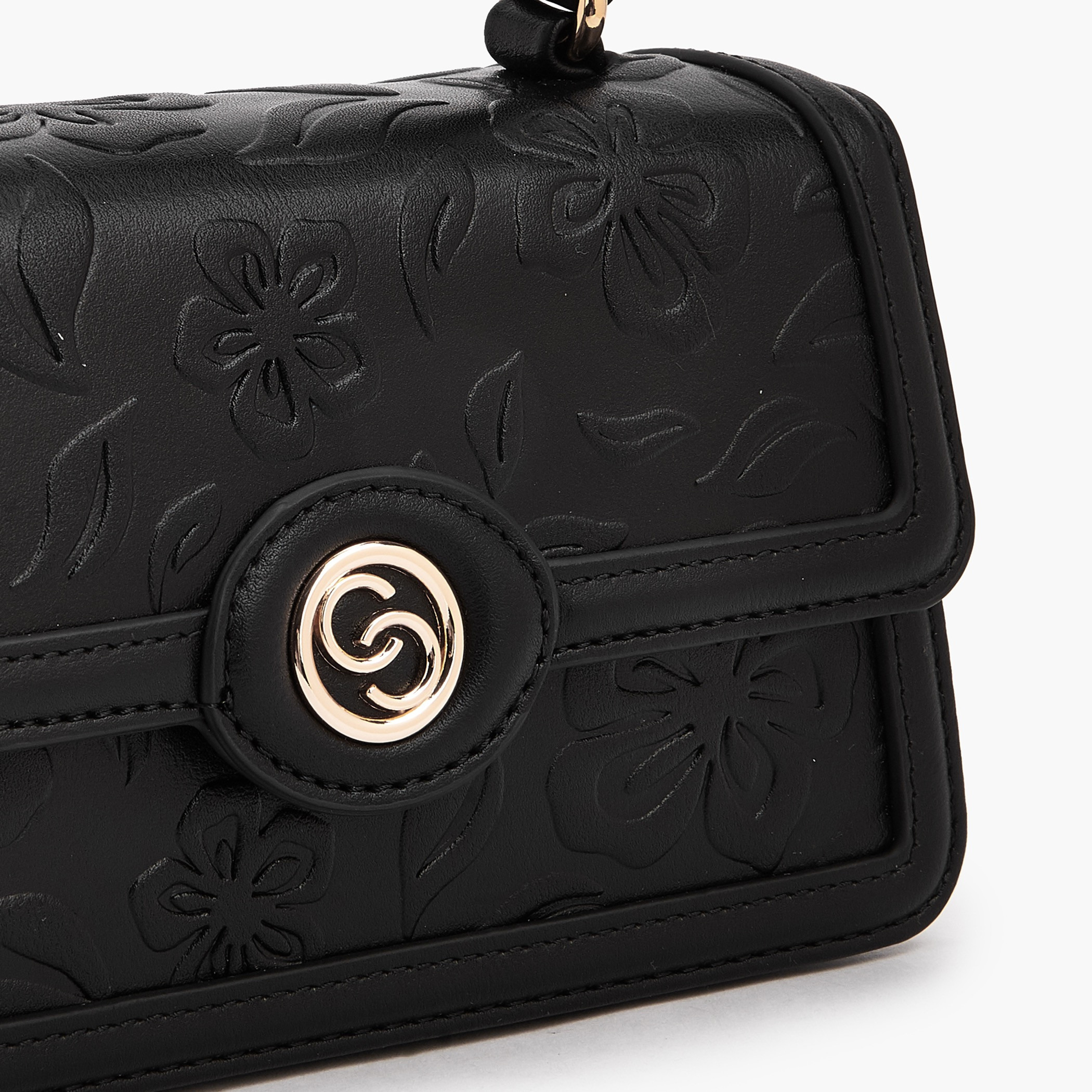 Celeste Floral Debossed Satchel Bag with Grab Handle-women-bagsandwallets-handbags-image-4