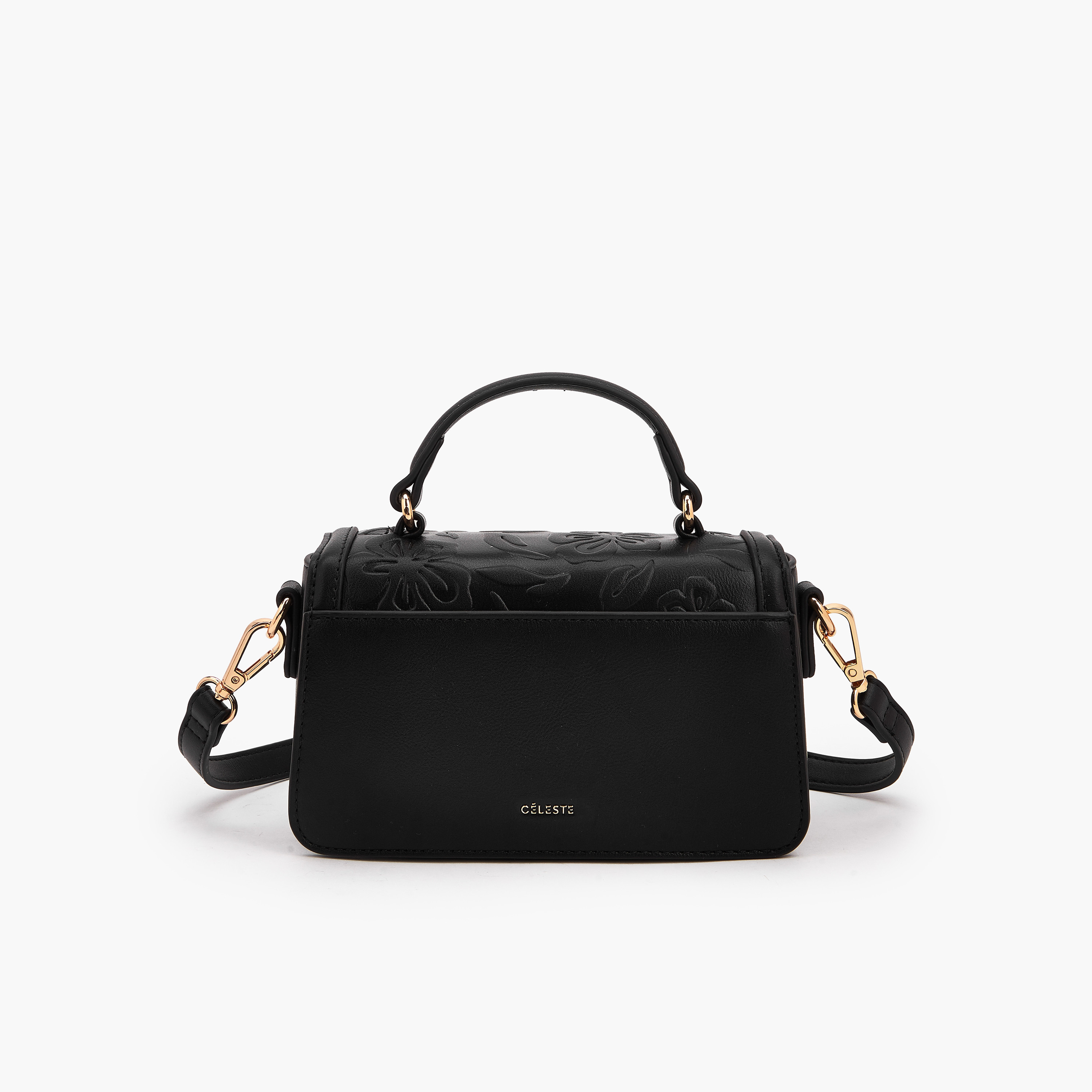 Celeste Floral Debossed Satchel Bag with Grab Handle-women-bagsandwallets-handbags-image-5