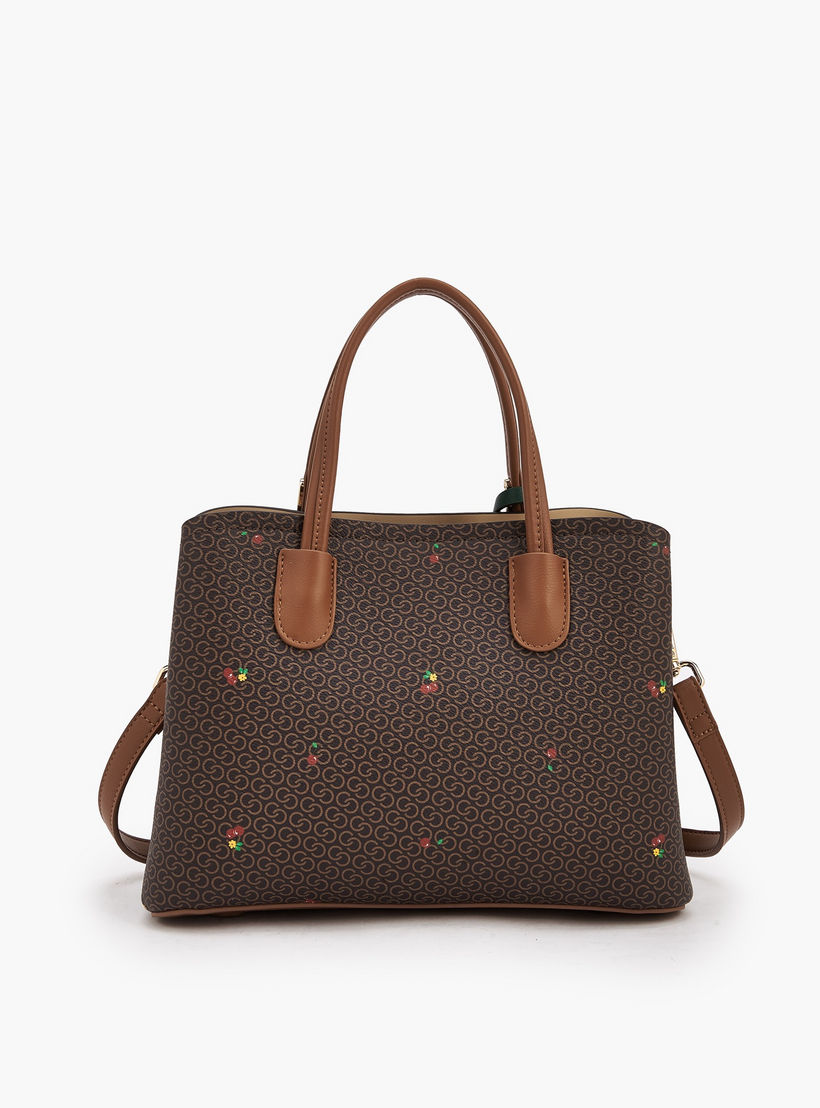 شنطة توتي بمقابض مزدوجة وطبعات كرز مونوجرام من سيليست-women-bagsandwallets-handbags-image-6