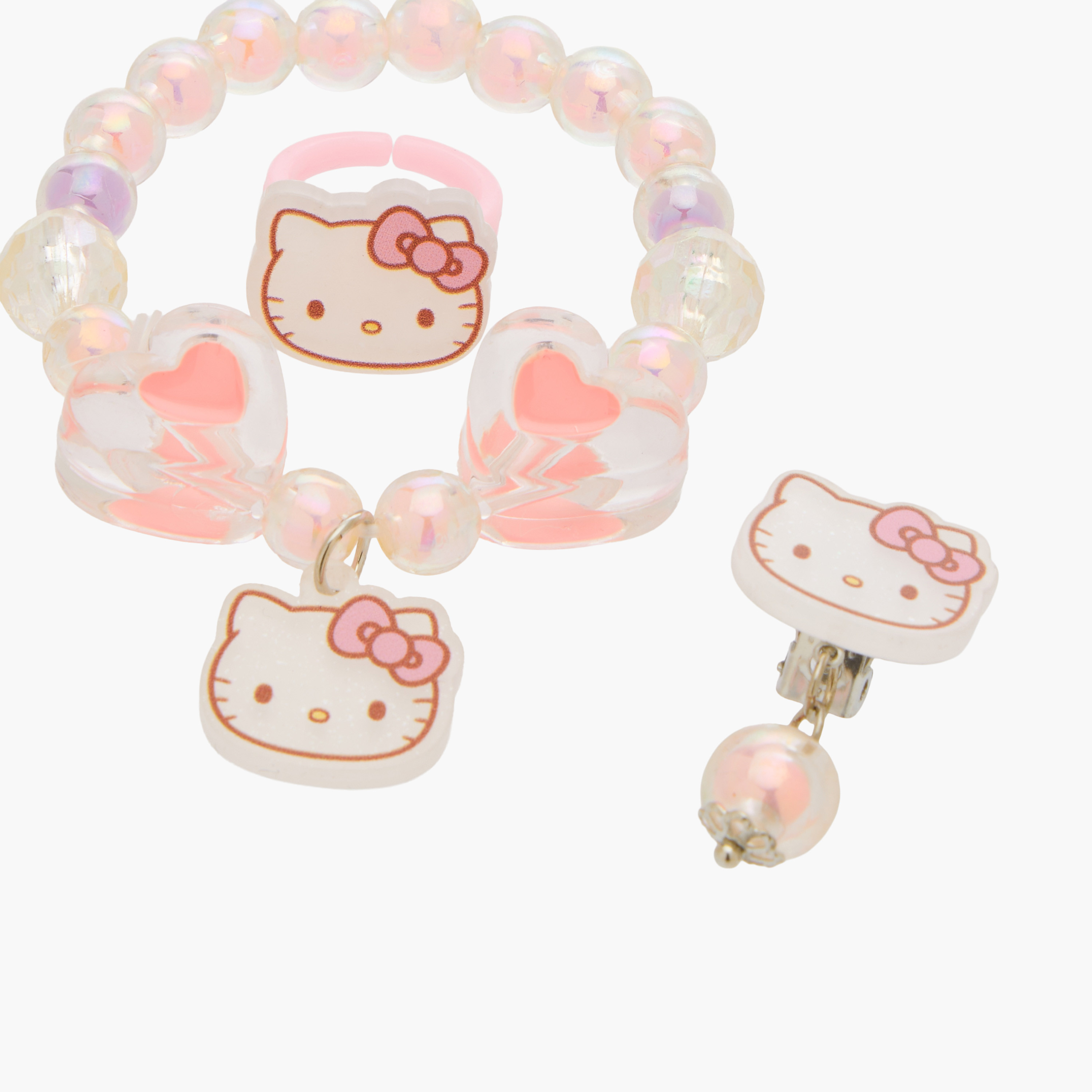 Set of 3 Hello Kitty Jewellery Set with Bead Embellishment-girls-accessories-jewellery-image-5