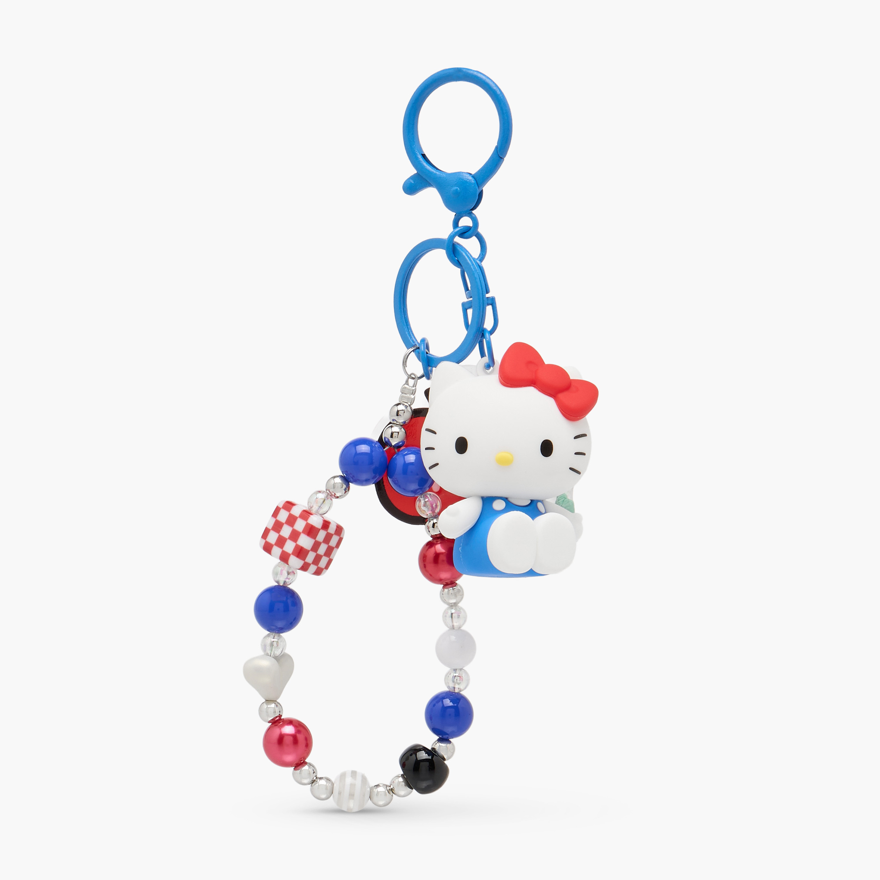 Hello Kitty Keychain with Bead Detail-girls-accessories-keyringsandbagcharms-image-1
