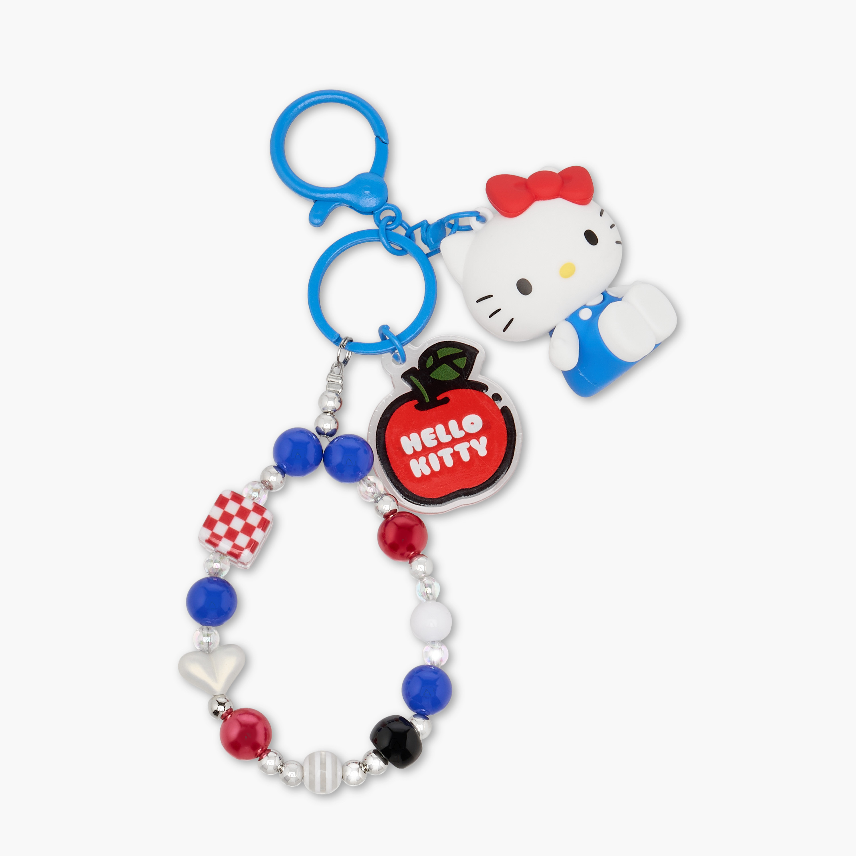 Hello Kitty Keychain with Bead Detail-girls-accessories-keyringsandbagcharms-image-2