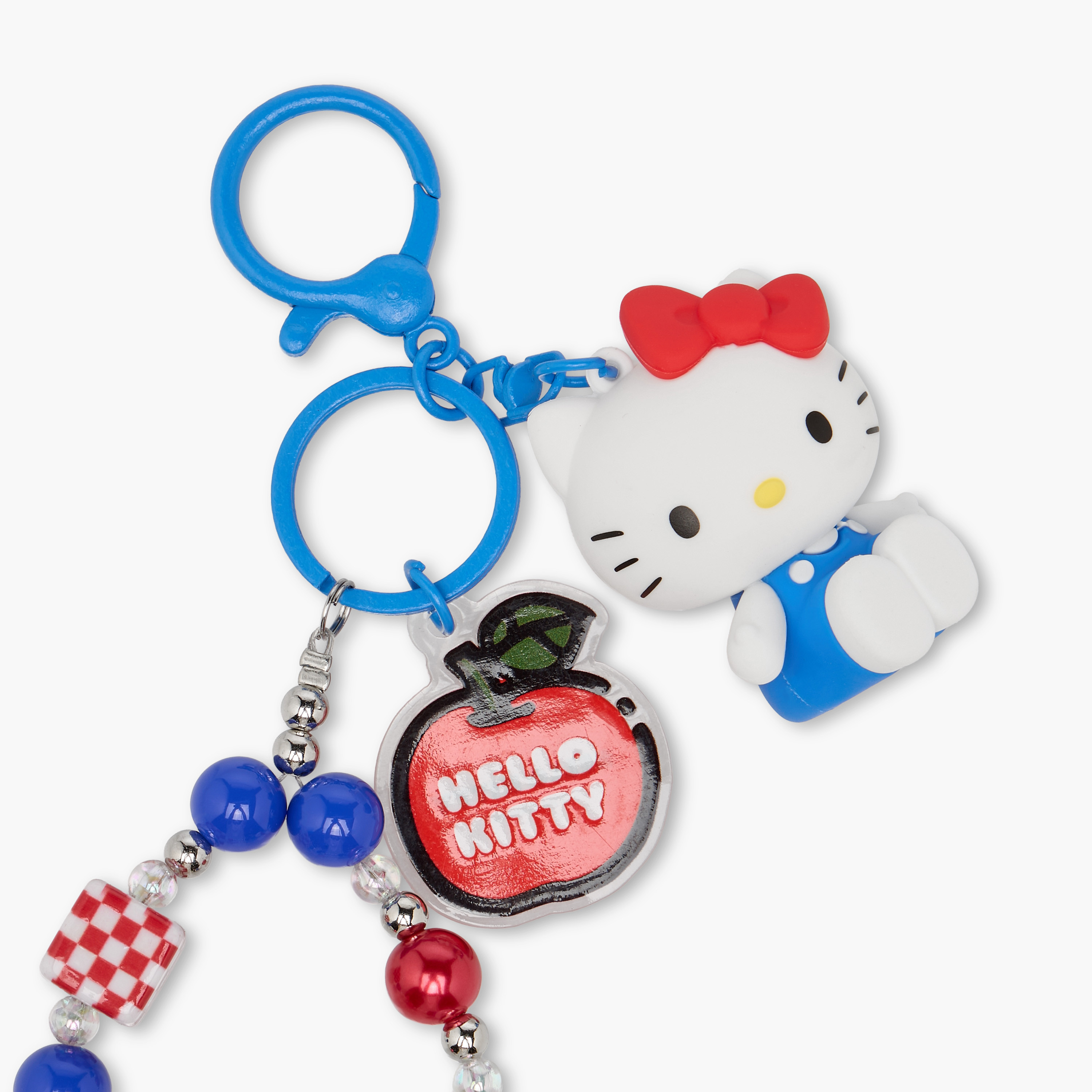 Hello Kitty Keychain with Bead Detail-girls-accessories-keyringsandbagcharms-image-4