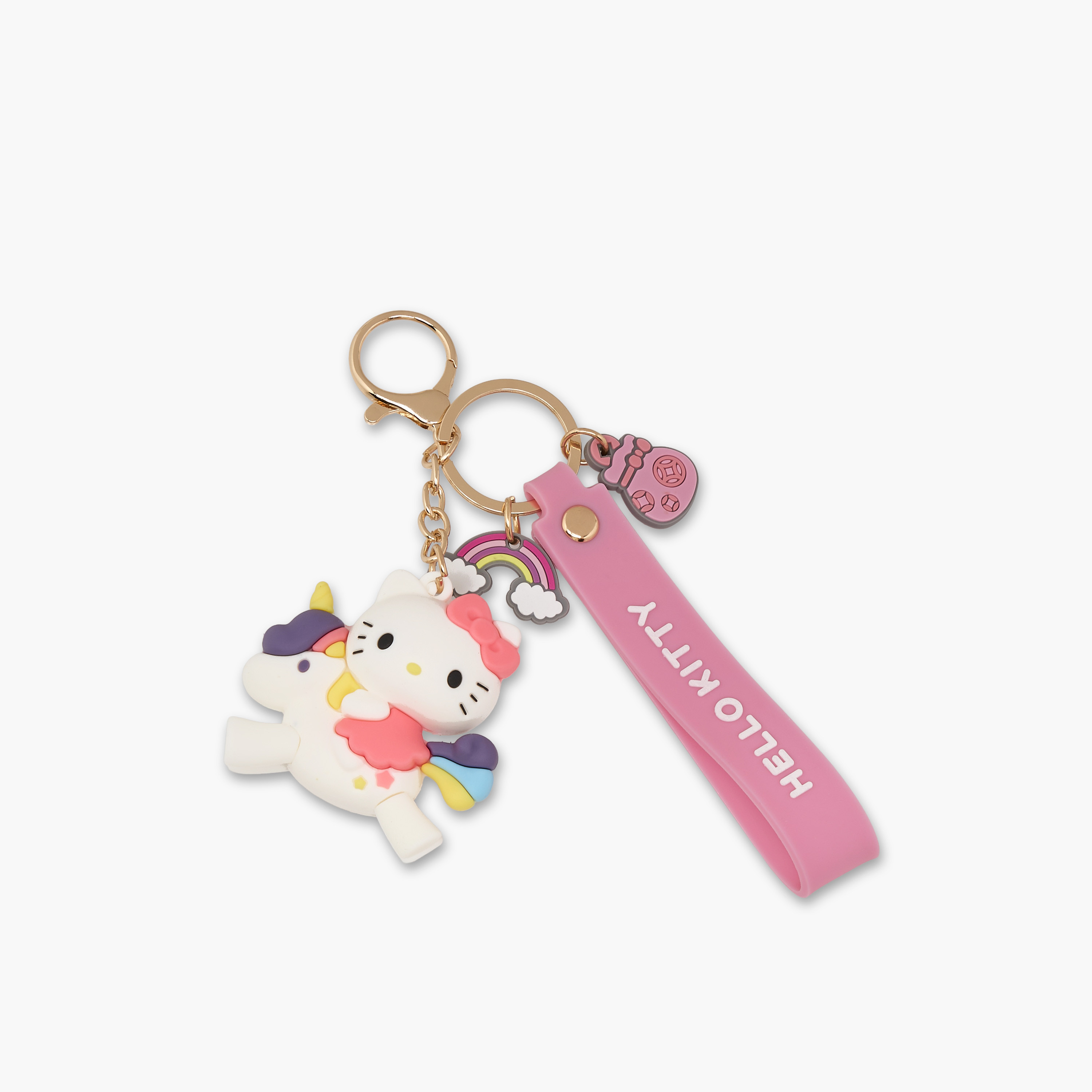 Hello Kitty Keychain with Unicorn Charm-girls-accessories-keyringsandbagcharms-image-2
