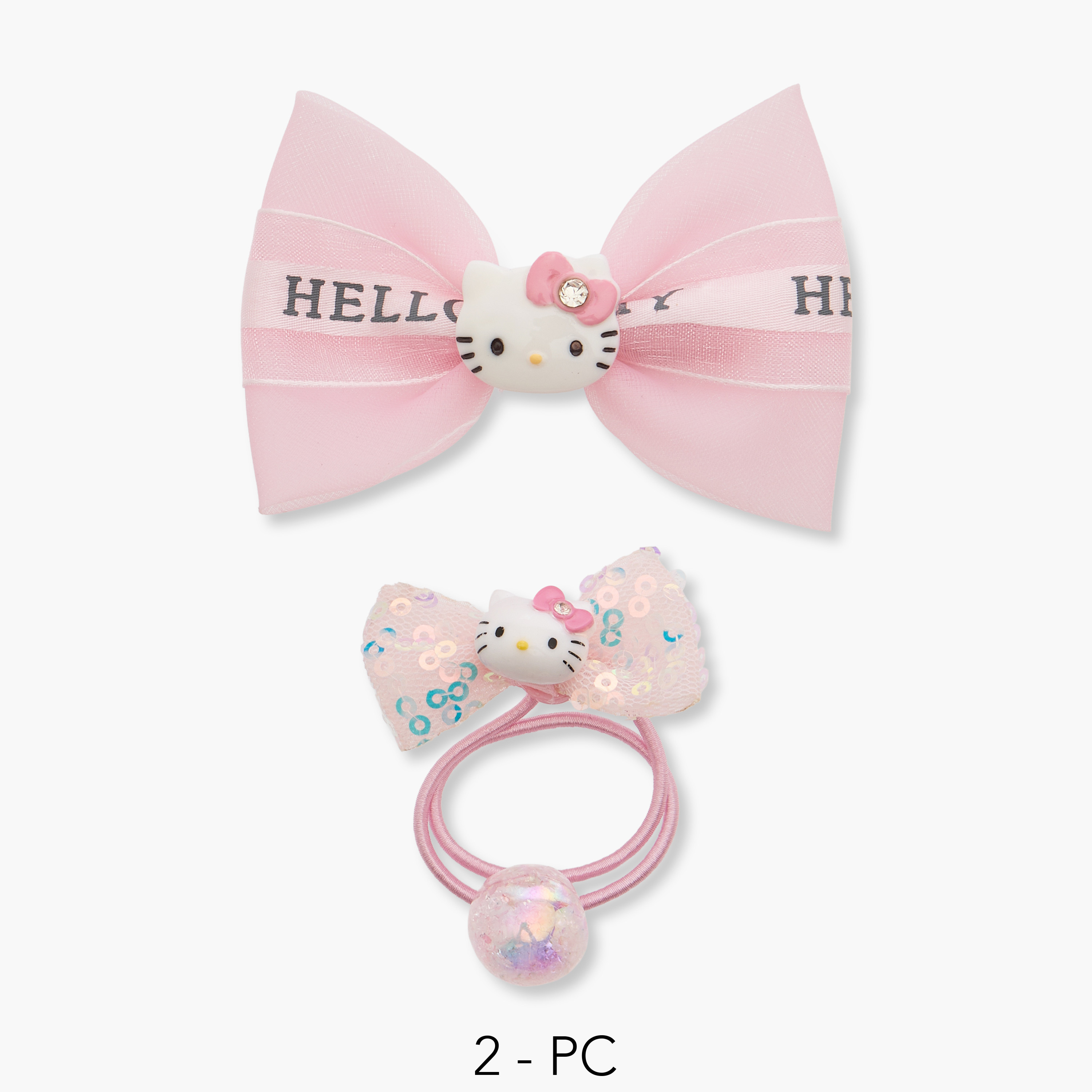 Set of 2 Hello Kitty Hair Accessory with Bow Embellishment-girls-accessories-hairaccessories-image-1