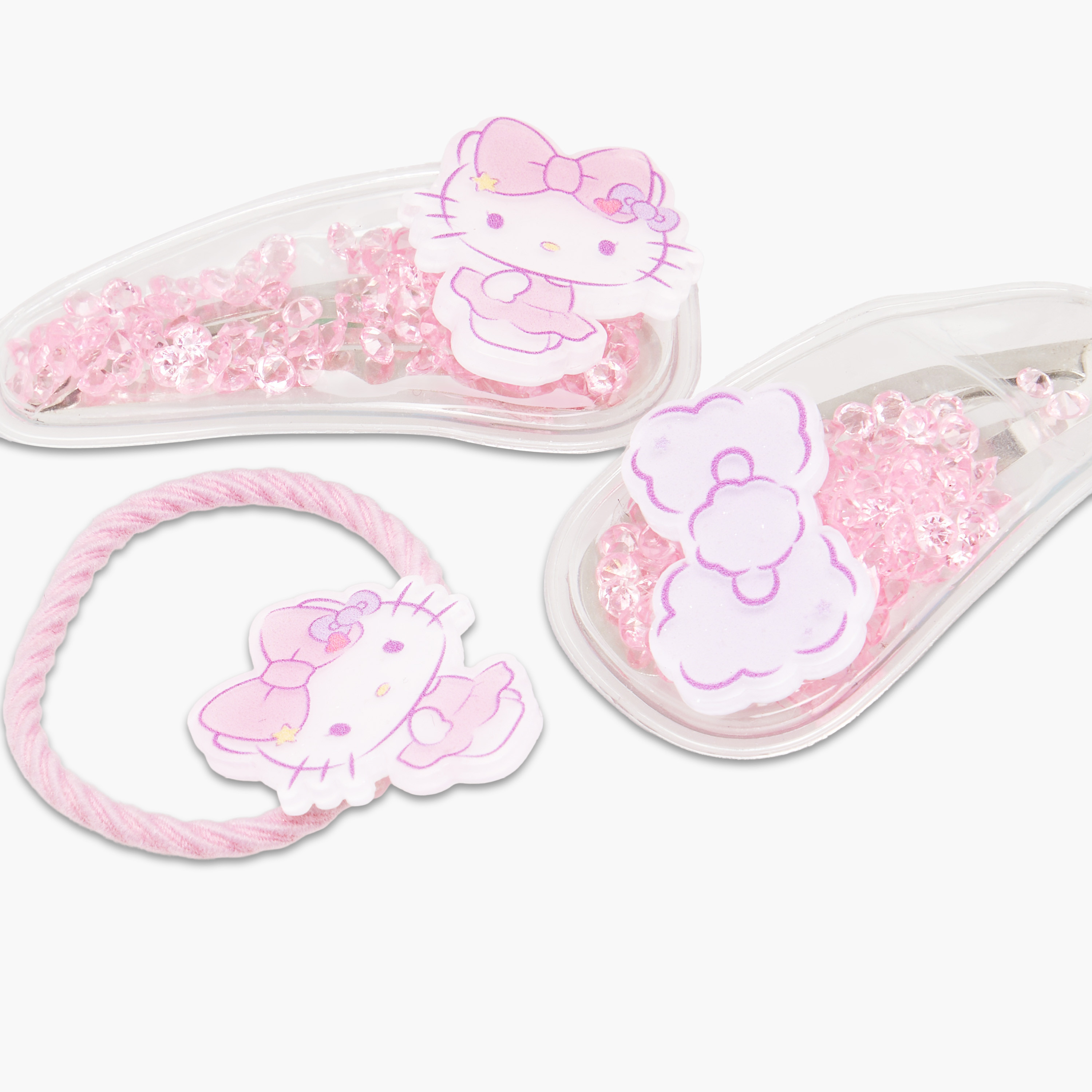 Set of 3 Hello Kitty Hair Clip with Hair Tie-girls-accessories-hairaccessories-image-2