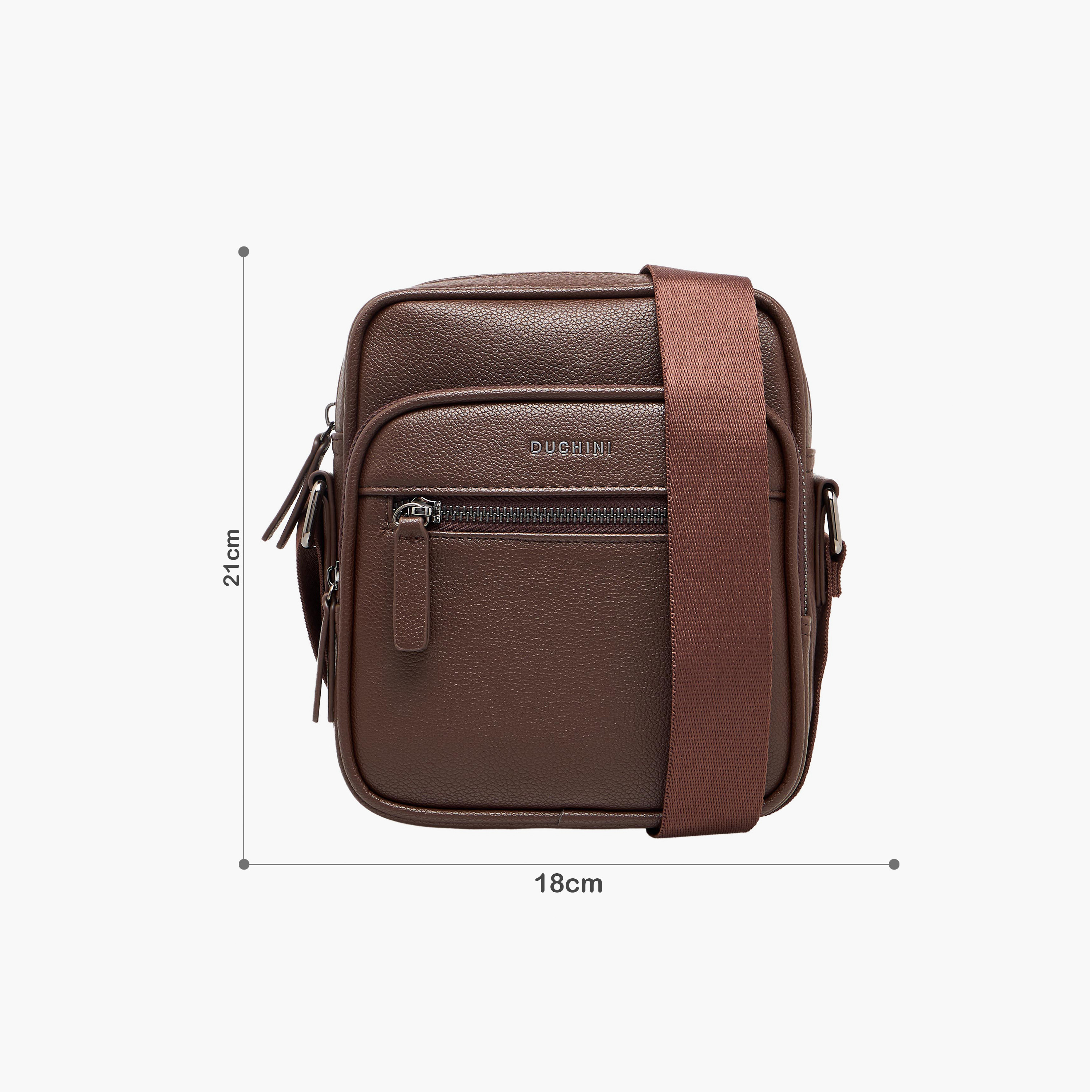 Duchini Men Solid Crossbody Bag-men-bags-image-2