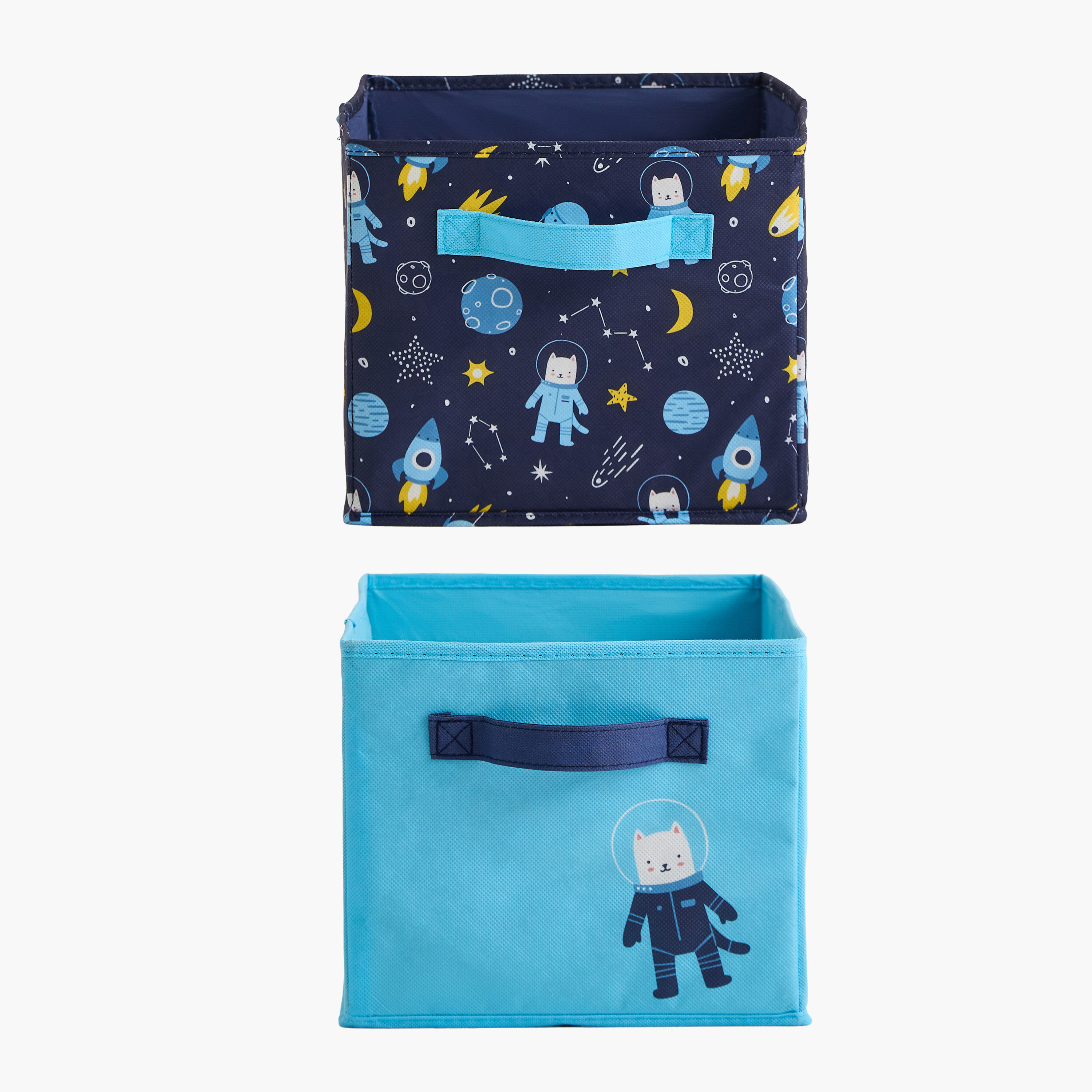 Pack of 2 Juniors Foldable Storage Box with Fun Print-baby-nursery-furniture-wardrobesandstorage-image-1