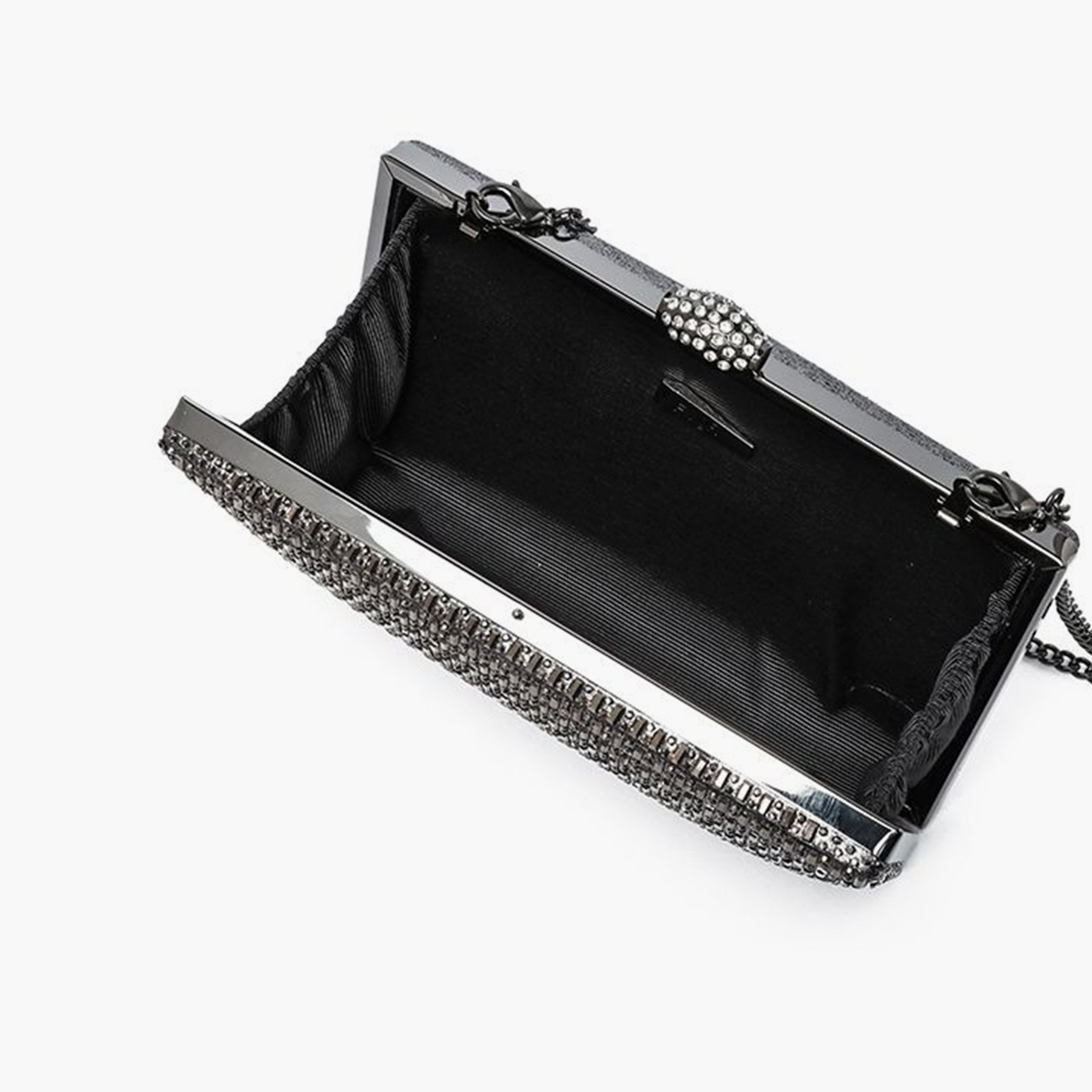FYOR Embellished Satchel Bag with Twist Lock and Detachable Strap | 20 X 3.5 X 12 CM-women-bagsandwallets-handbags-image-3