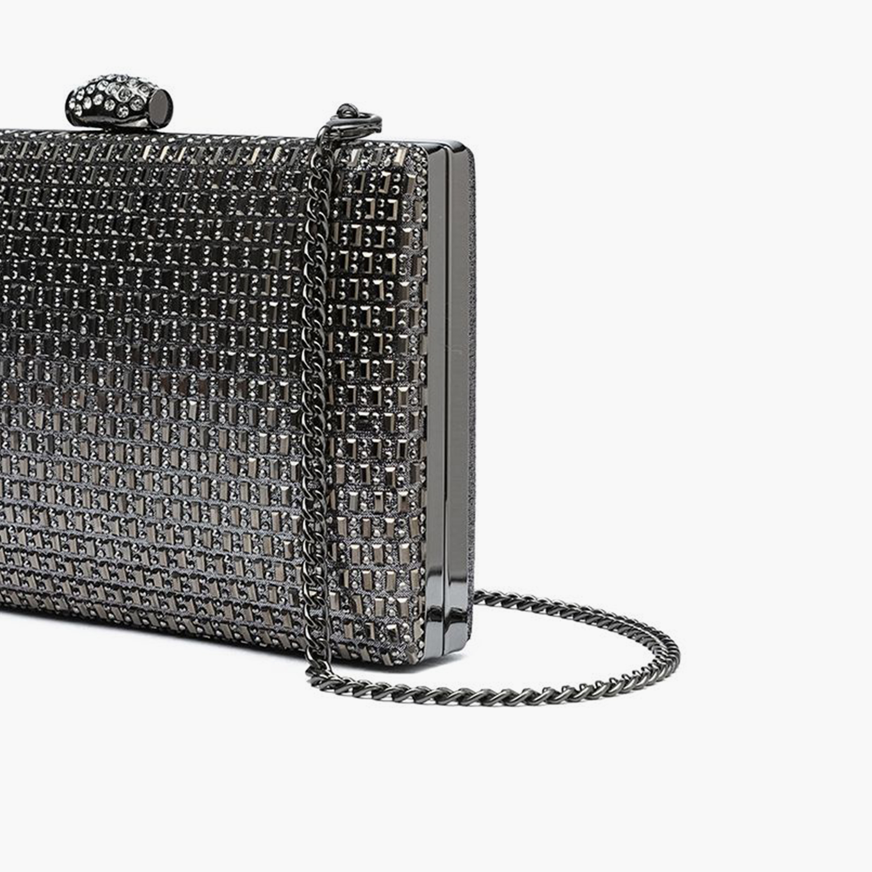 FYOR Embellished Satchel Bag with Twist Lock and Detachable Strap | 20 X 3.5 X 12 CM-women-bagsandwallets-handbags-image-4