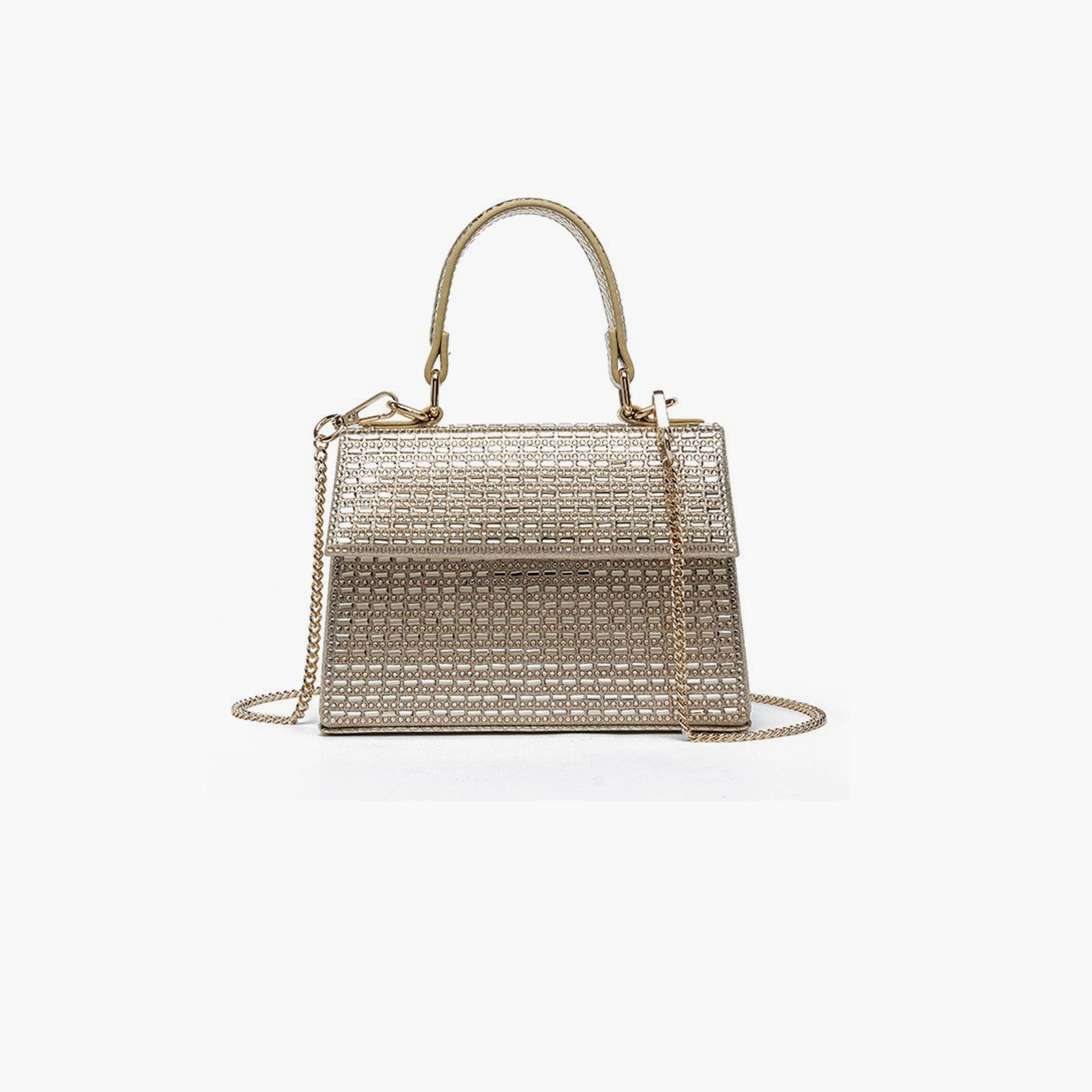 فايور - شنطة يد مزخرفة بغطاء وحزام قابل للفصل | 19 × 7 × 13 سم-women-bagsandwallets-handbags-image-1
