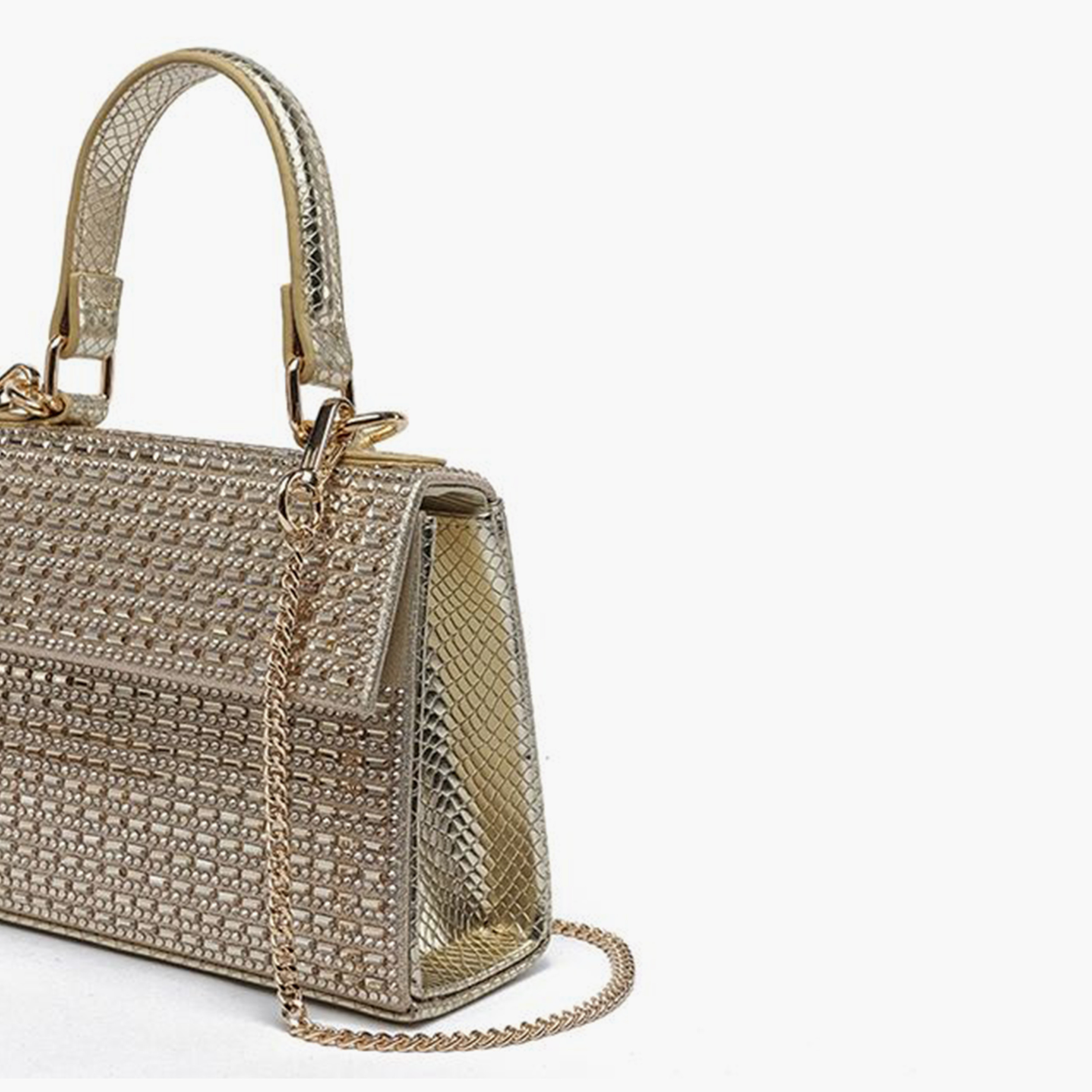 FYOR Embellished Clutch with Flap and Detachable Strap | 19 X 7 X 13 CM-women-bagsandwallets-handbags-image-4
