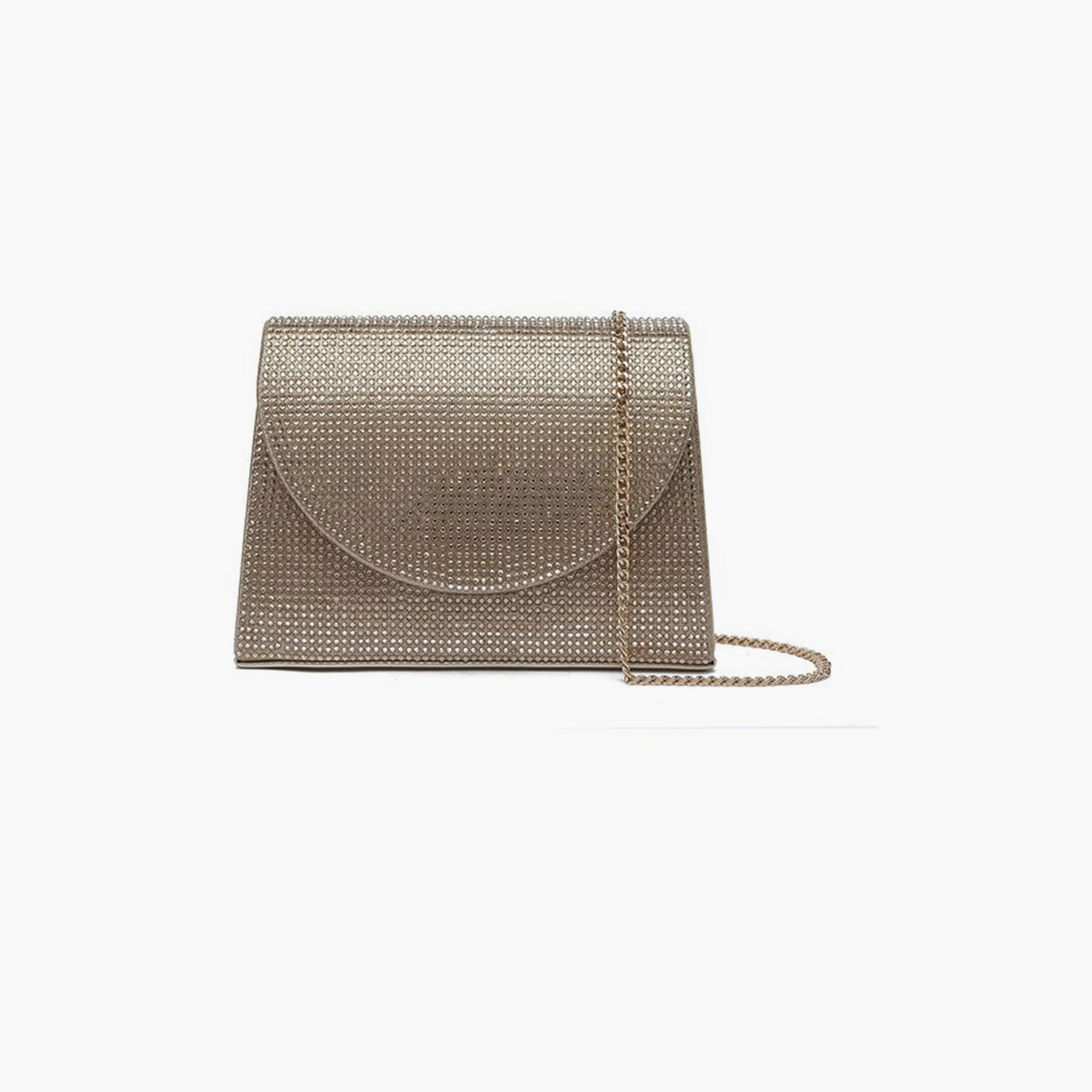 FYOR Embellished Clutch with Flap and Detachable Strap | 20 X 6 X 14 CM-women-bagsandwallets-handbags-image-1
