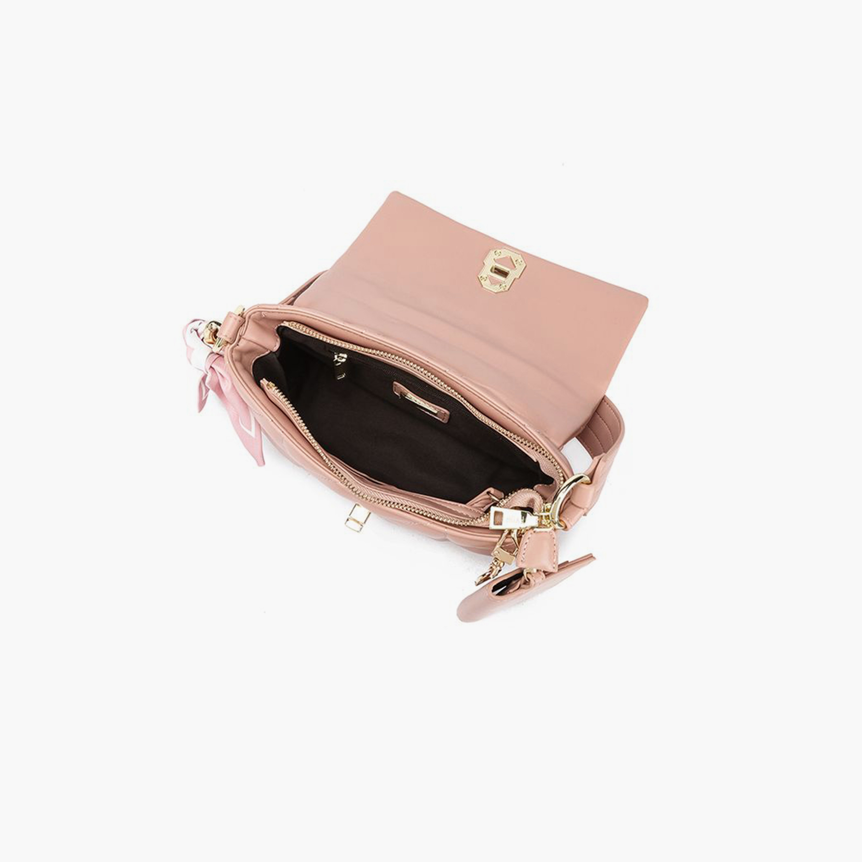 فايور - شنطة كتف مبطنة بقفل لولبي وحزام قابل للفصل | 23 × 7.5 × 14 سم-women-bagsandwallets-handbags-image-7