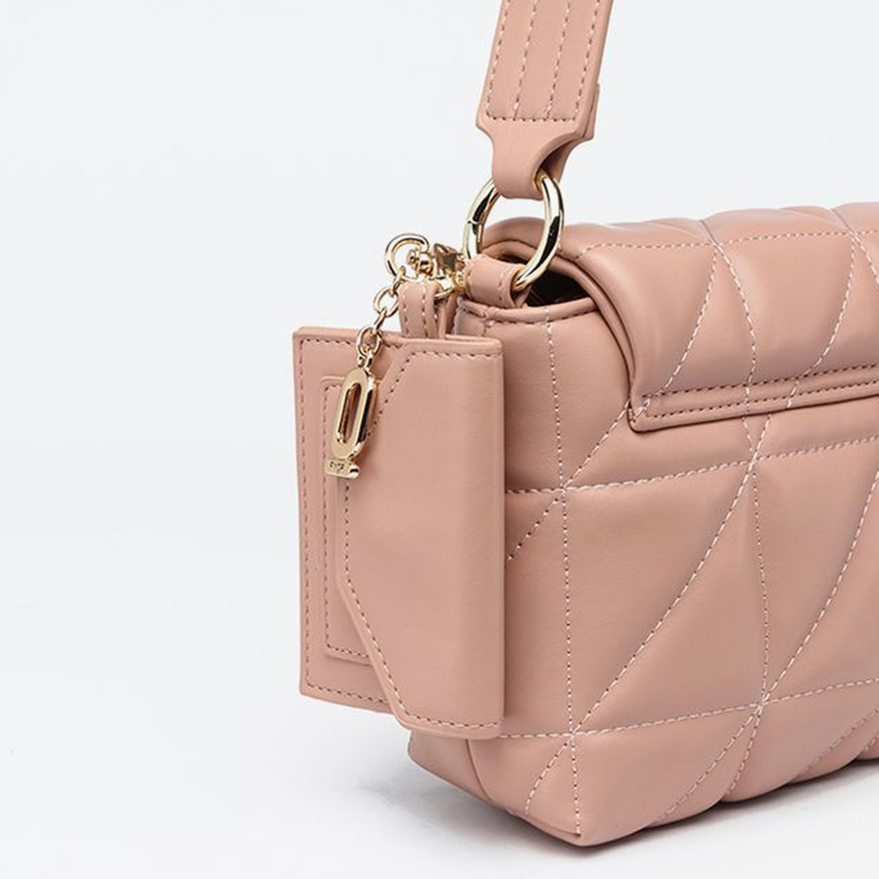 فايور - شنطة كتف مبطنة بقفل لولبي وحزام قابل للفصل | 23 × 7.5 × 14 سم-women-bagsandwallets-handbags-image-8