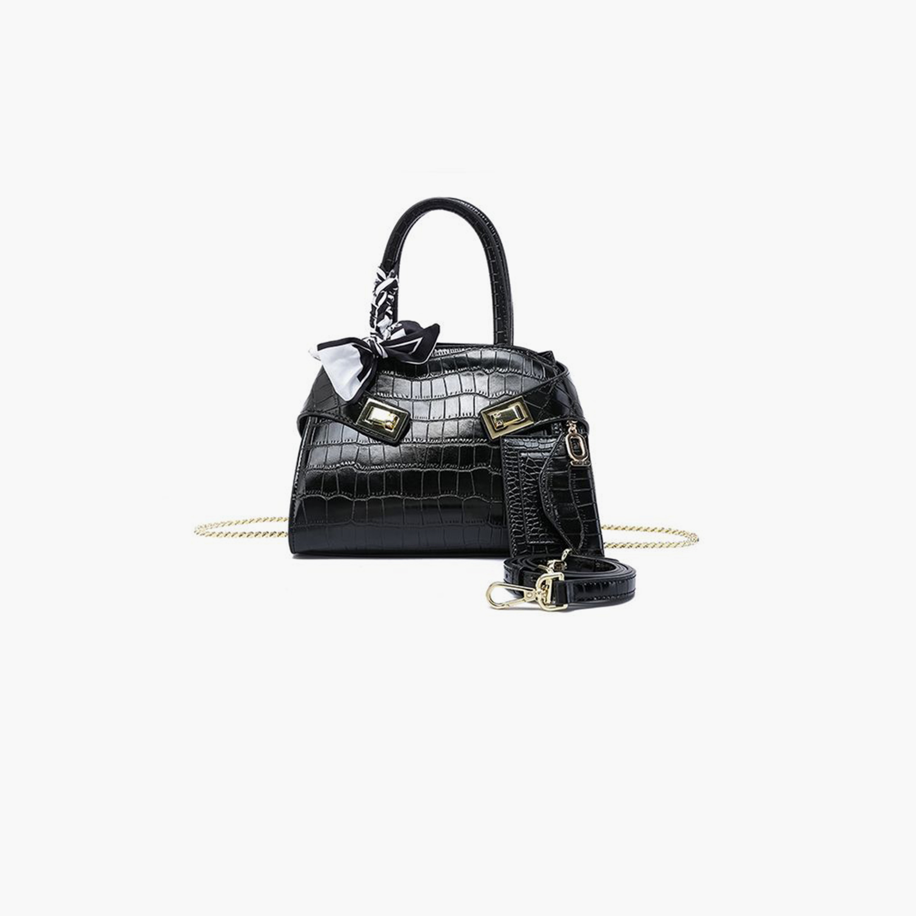 فايور - شنطة كروس بطبعة حيوانية مع قفل ملتوي وحزام قابل للفصل | 24 × 12 × 18 سم-women-bagsandwallets-handbags-image-5