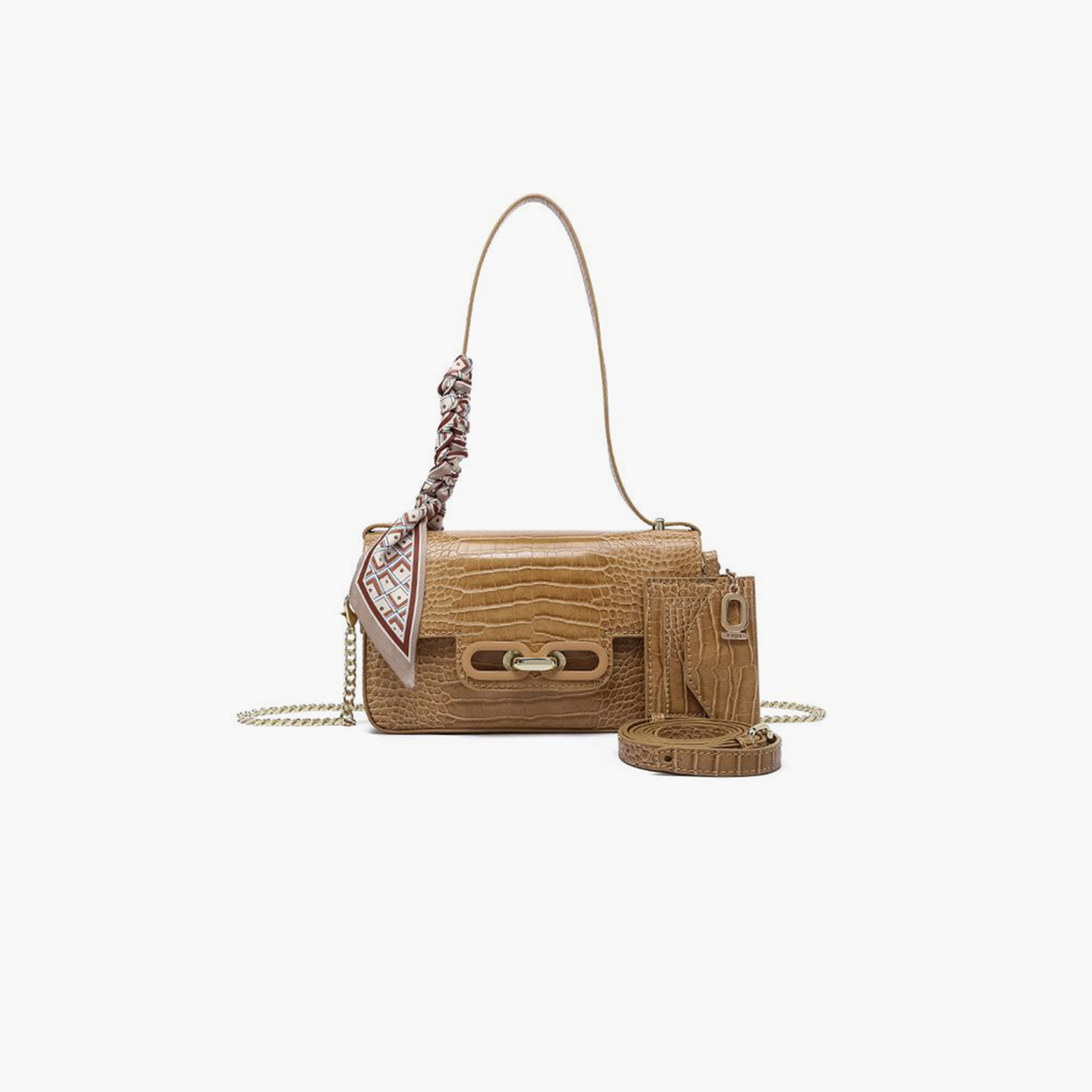 FYOR Animal Print Clutch with Twist Lock and Detachable Strap | 22 X 4 X 13 CM-women-bagsandwallets-handbags-image-1