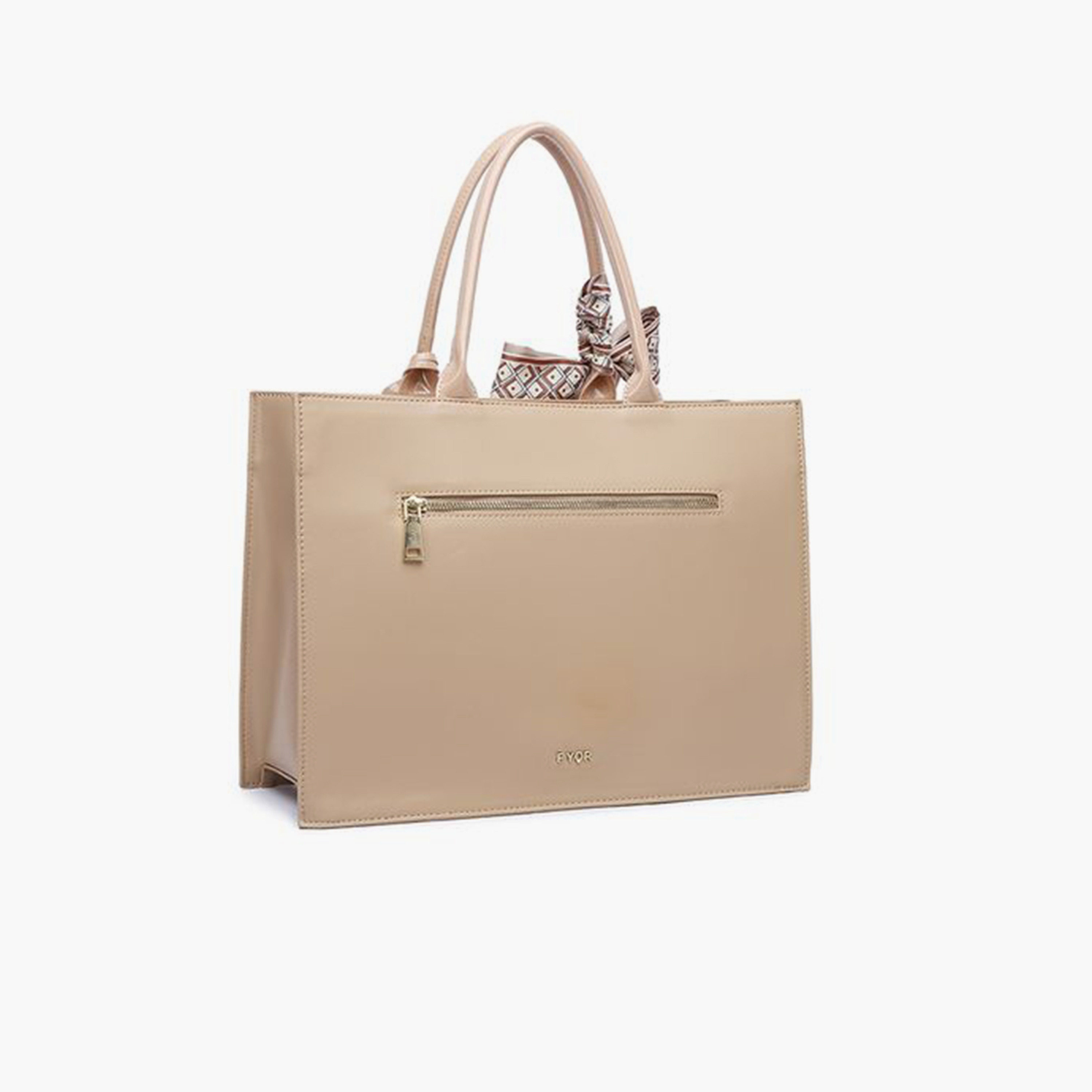 FYOR Plain Top Handle Clutch with Zipper and Adjustable Strap | 37 X 15 X 27 CM-women-bagsandwallets-handbags-image-2