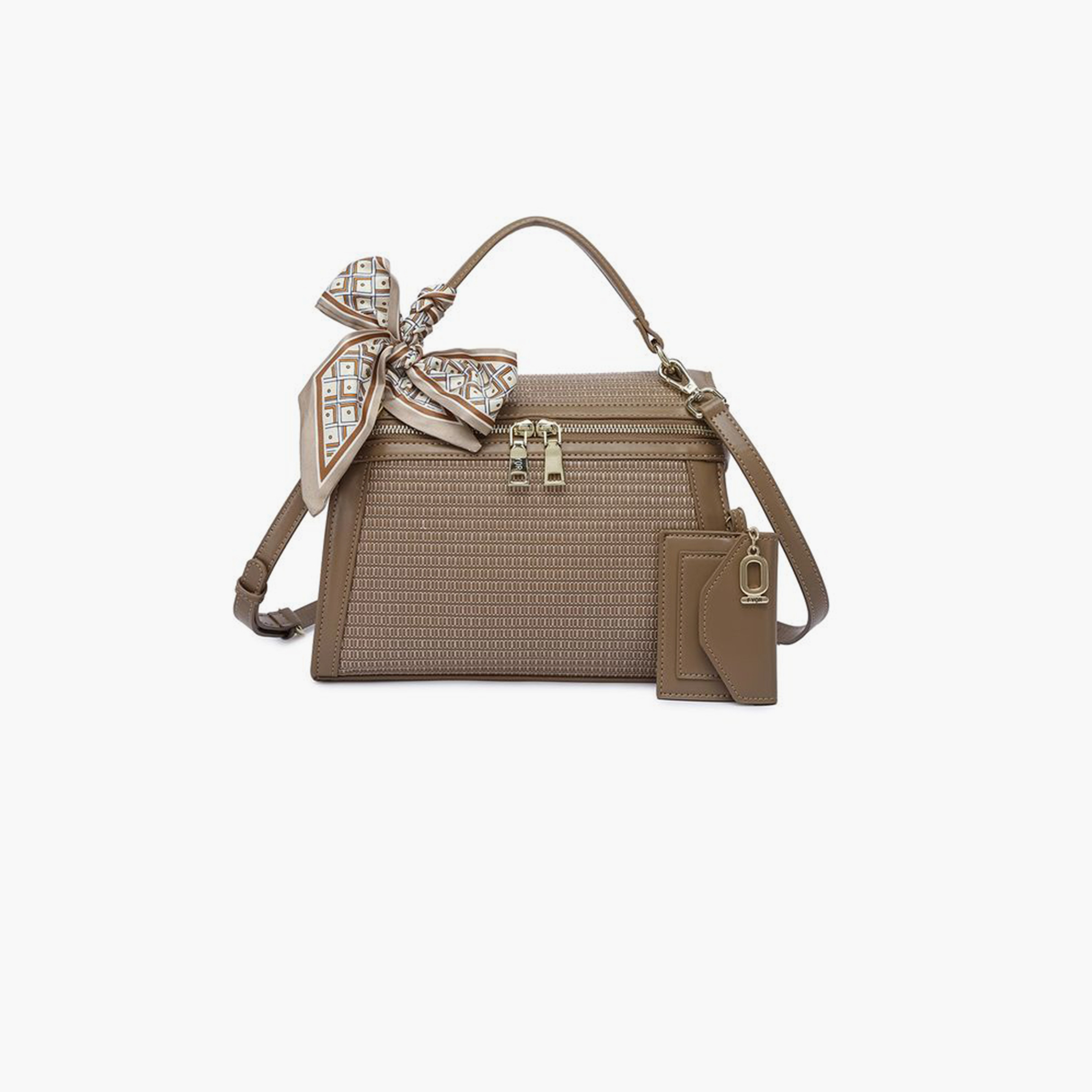 FYOR Textured Top Handle Clutch with Zipper and Detachable Strap | 27 X 9 X 20 CM-women-bagsandwallets-handbags-image-1