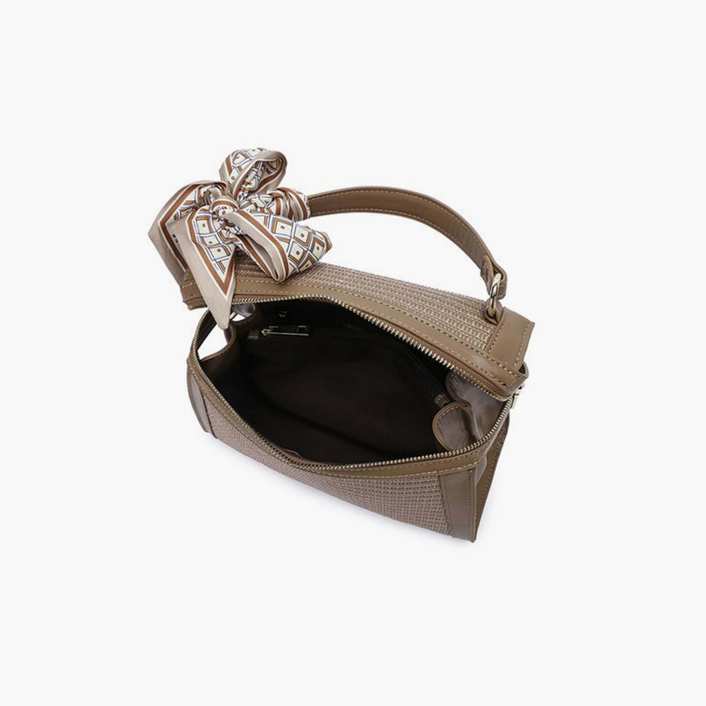 FYOR Textured Top Handle Clutch with Zipper and Detachable Strap | 27 X 9 X 20 CM-women-bagsandwallets-handbags-image-3