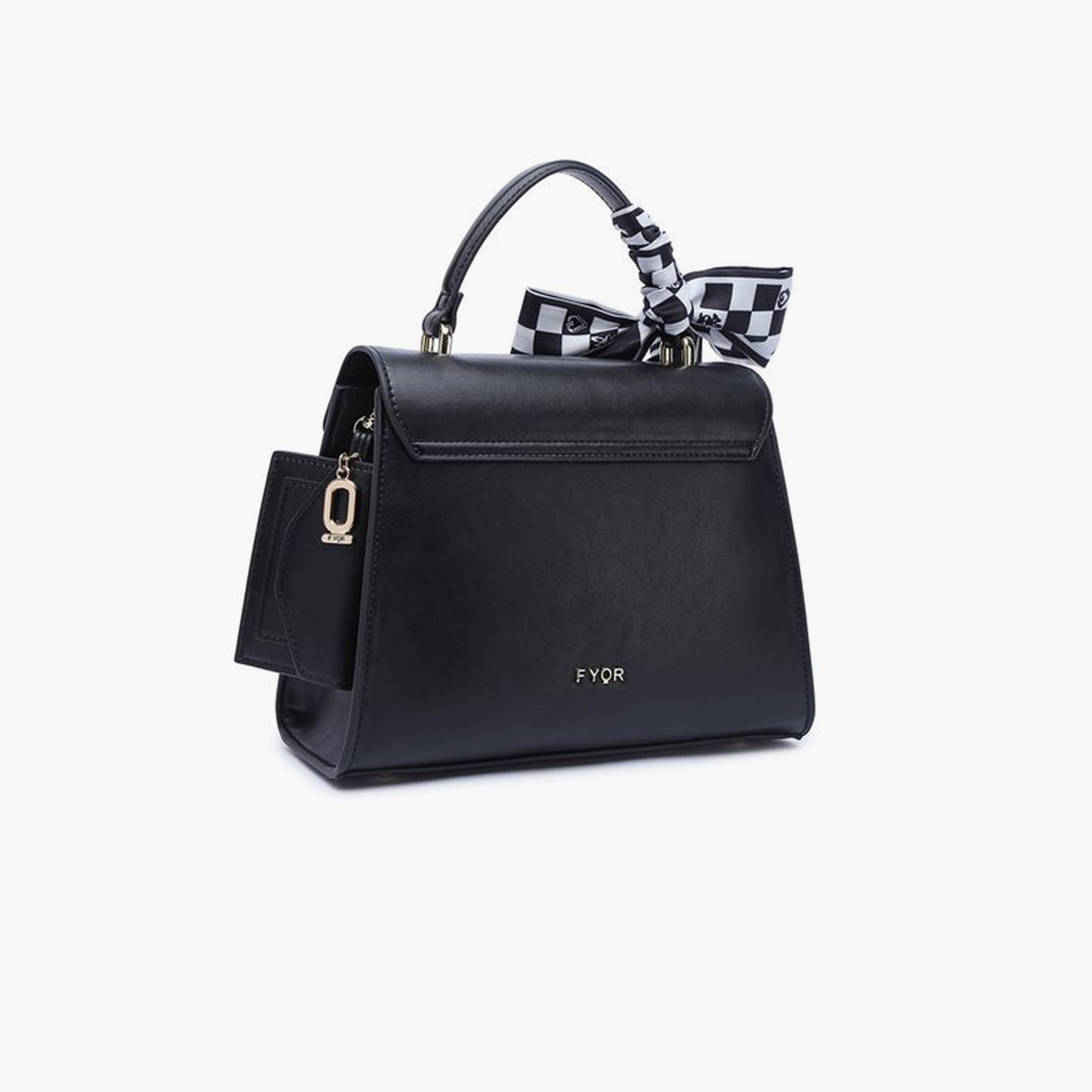 فايور - شنطة يد تصميم مميز بمقبض علوي وقفل دوار وحزام قابل للفصل | 24 × 8 × 17 سم-women-bagsandwallets-handbags-image-2