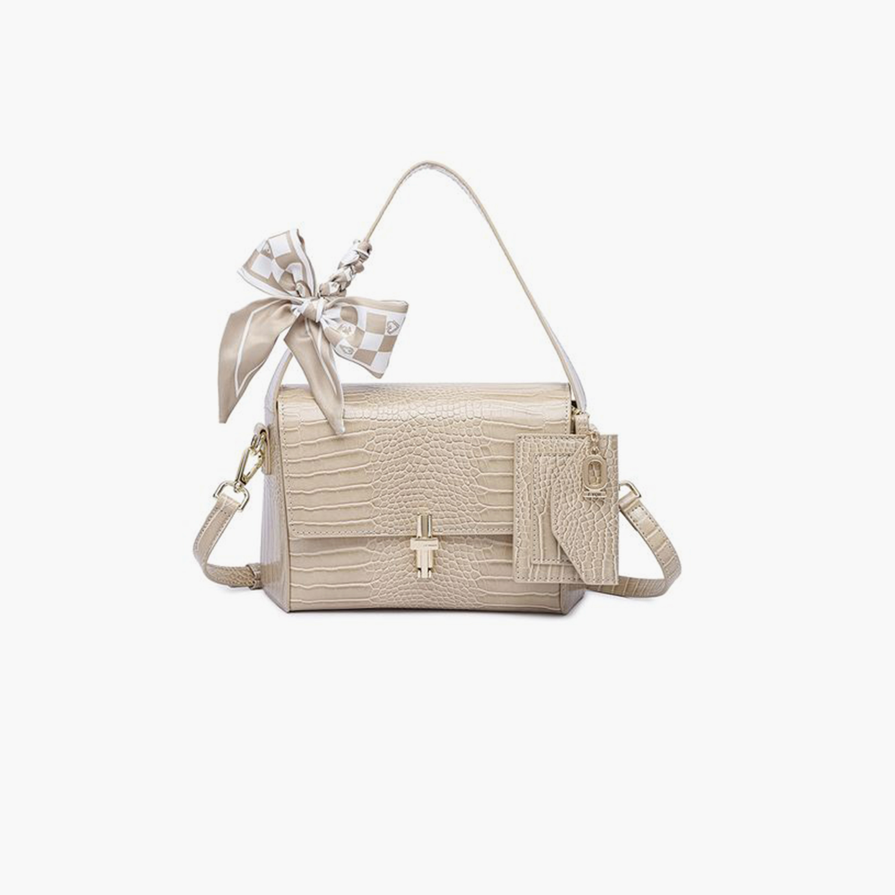 FYOR Animal Print Top Handle Satchel Bag with Twist Lock and Detachable Strap | 24 X 7 X 16 CM-women-bagsandwallets-handbags-image-5