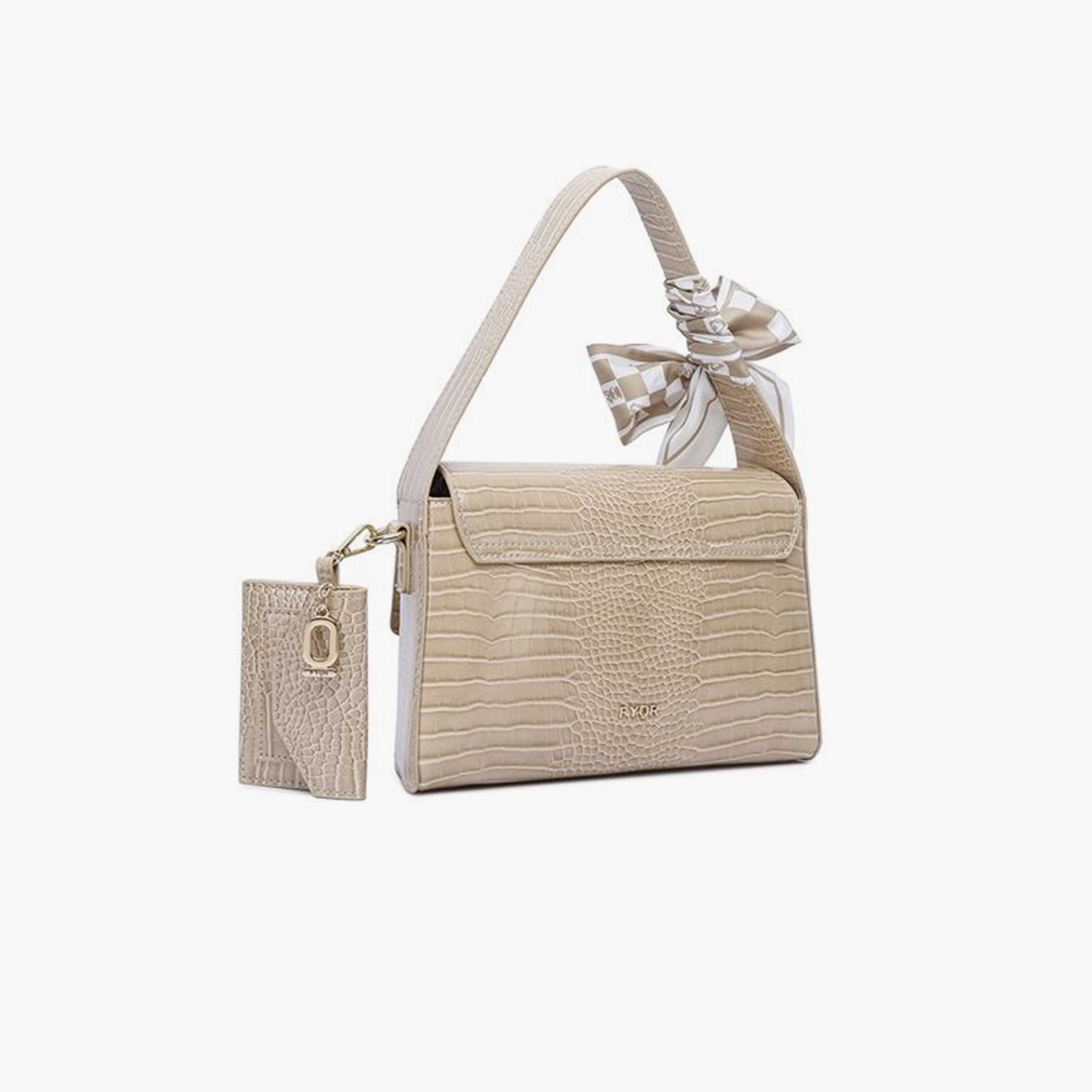 FYOR Animal Print Top Handle Satchel Bag with Twist Lock and Detachable Strap | 24 X 7 X 16 CM-women-bagsandwallets-handbags-image-6
