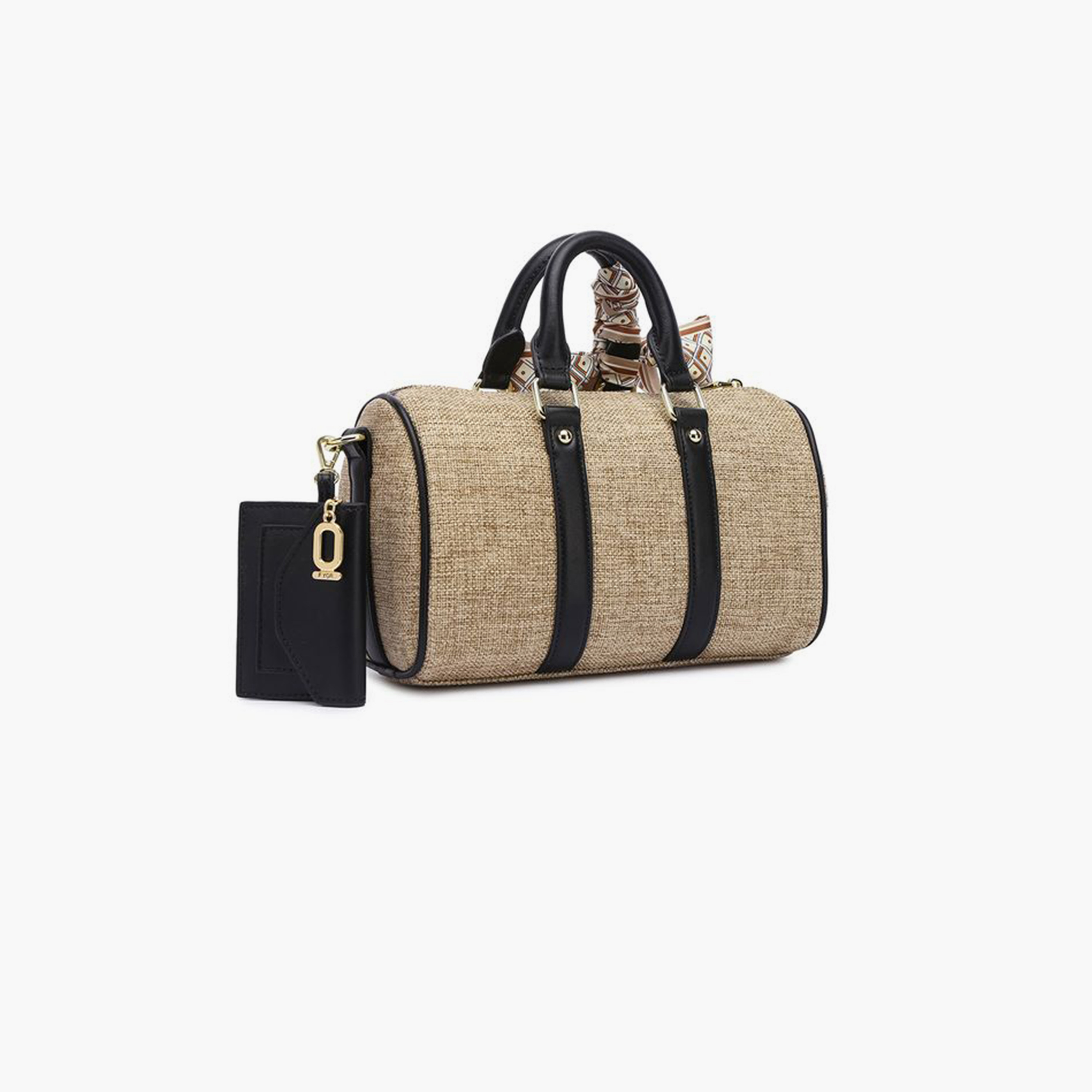 فايور - شنطة ساتشيل بمقبض علوي مزخرف وسحاب وحزام قابل للفصل | 25 × 7 × 15 سم-women-bagsandwallets-handbags-image-2