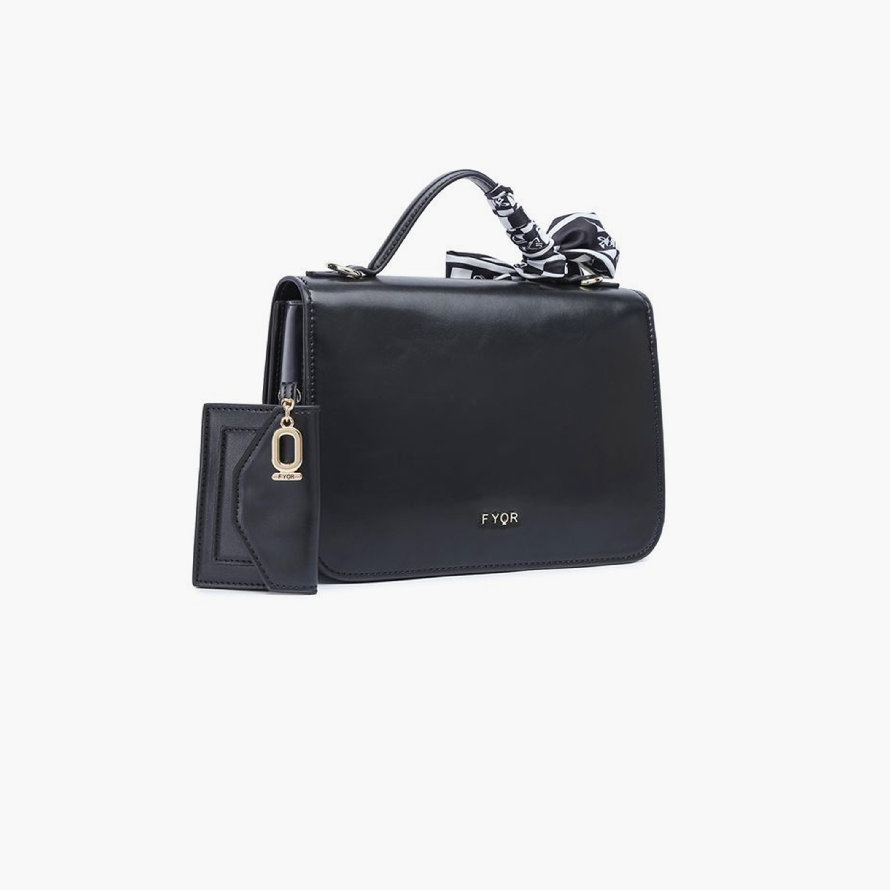 فايور - شنطة كتف تصميم مميز بمقبض علوي وغطاء وحزام قابل للفصل | 20 × 6 × 14 سم-women-bagsandwallets-handbags-image-2