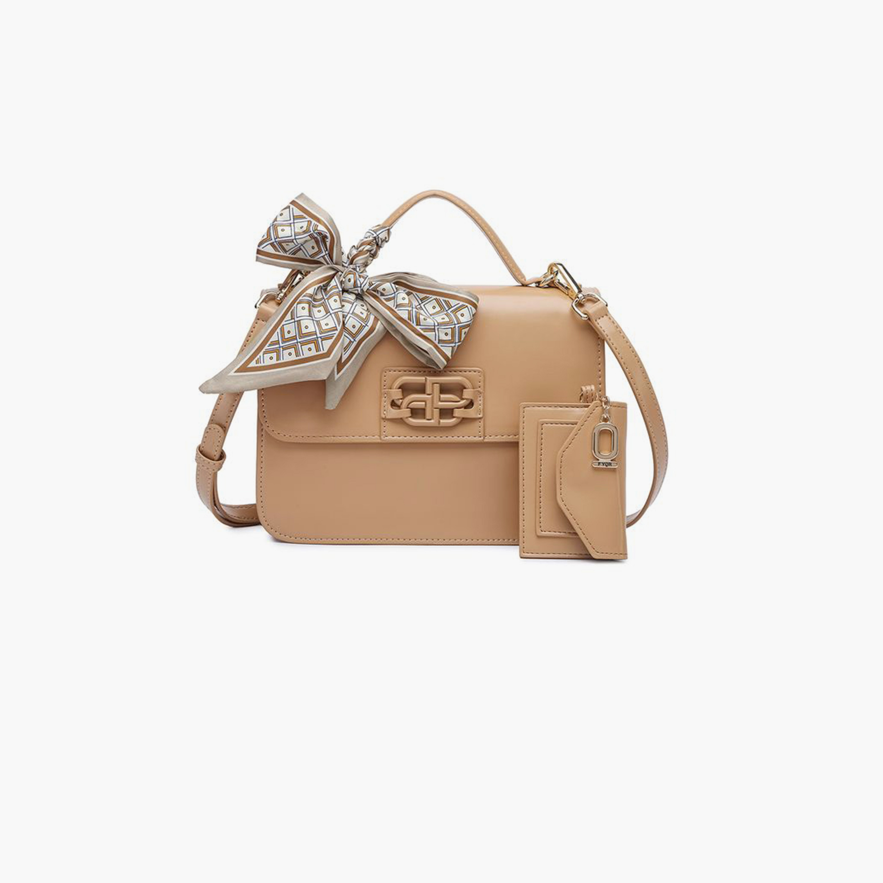 فايور - شنطة كتف تصميم مميز بمقبض علوي وغطاء وحزام قابل للفصل | 20 × 6 × 14 سم-women-bagsandwallets-handbags-image-5