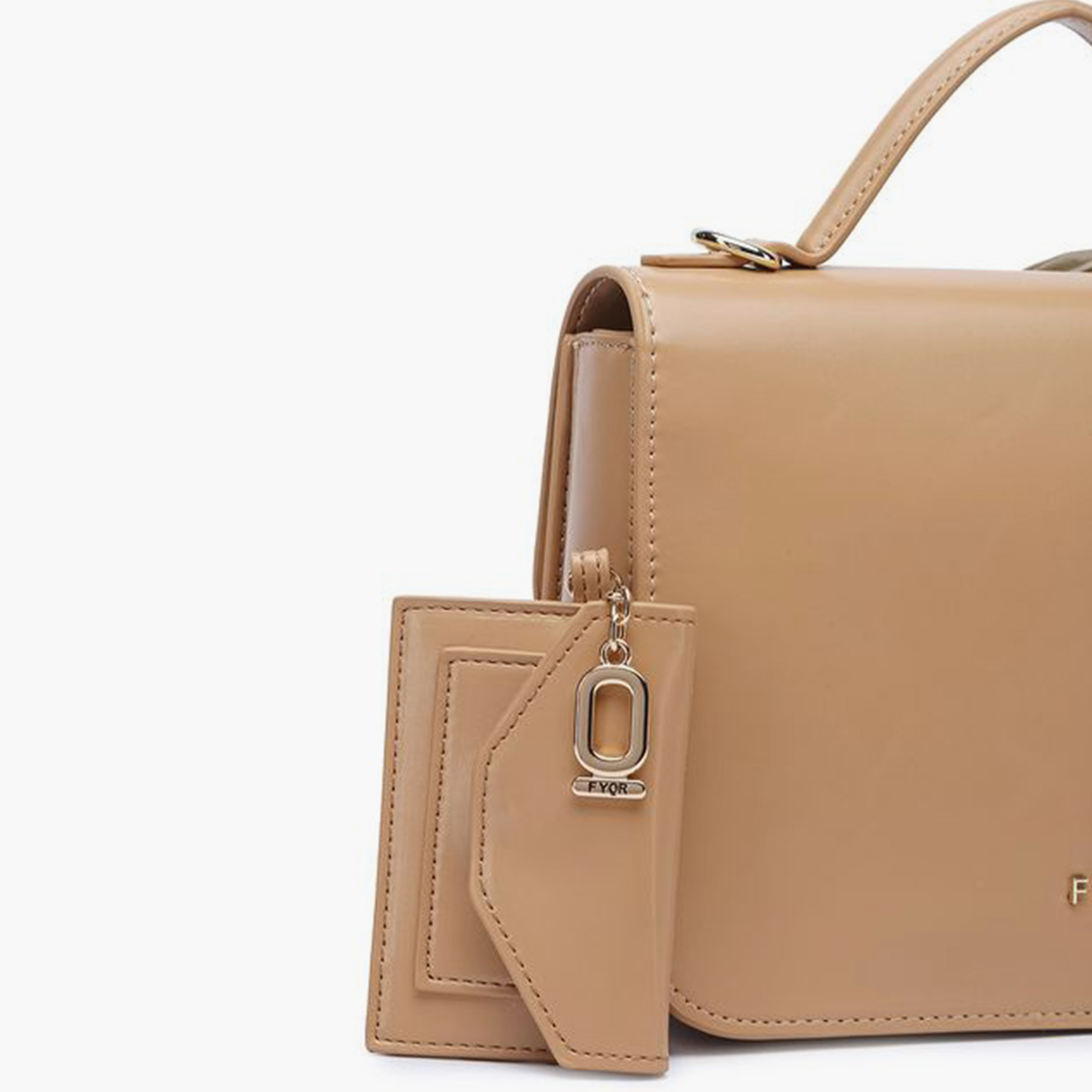 فايور - شنطة كتف تصميم مميز بمقبض علوي وغطاء وحزام قابل للفصل | 20 × 6 × 14 سم-women-bagsandwallets-handbags-image-8