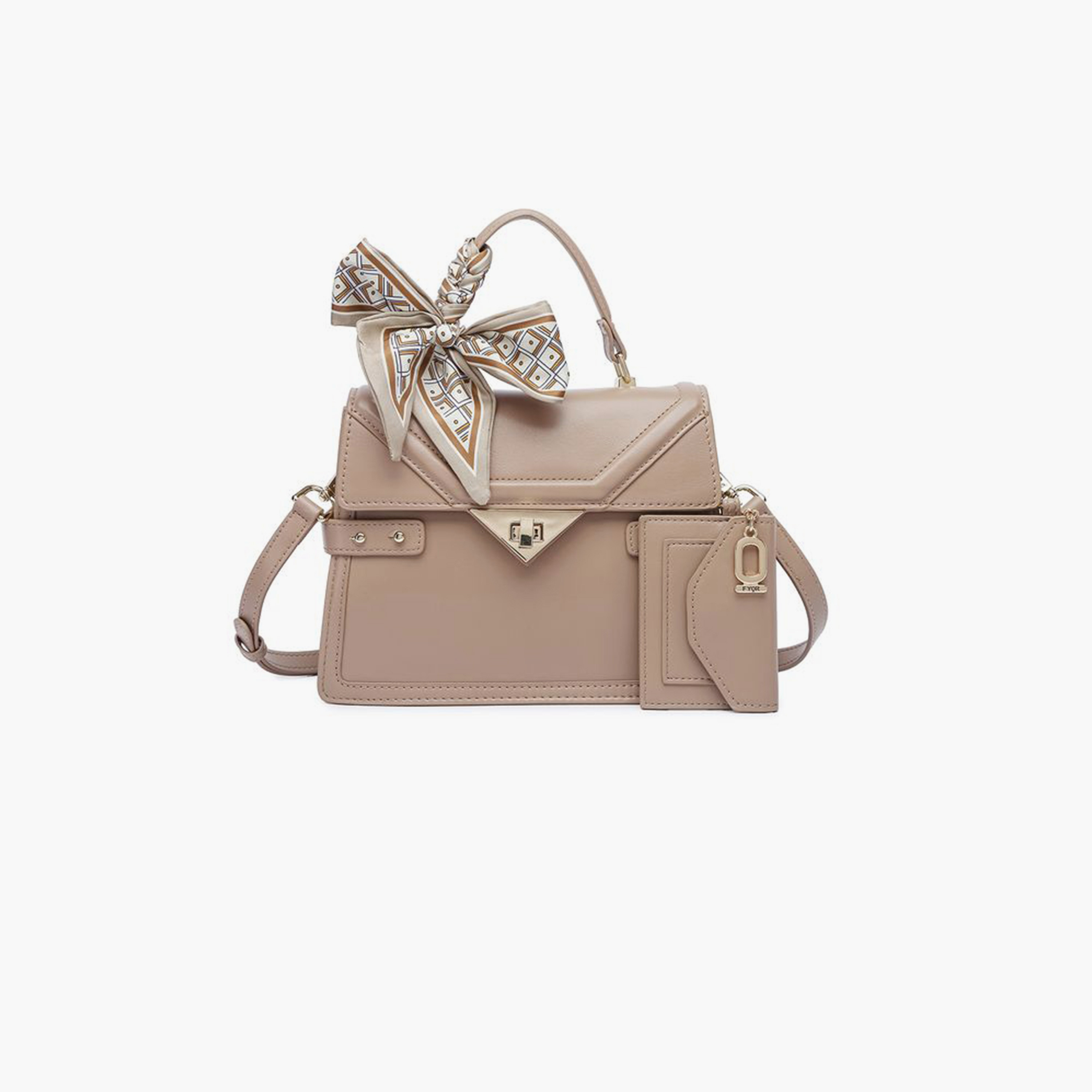 فايور - شنطة كروس بمقبض علوي وقفل لولبي وحزام قابل للفصل | 22 × 8 × 16 سم-women-bagsandwallets-handbags-image-5