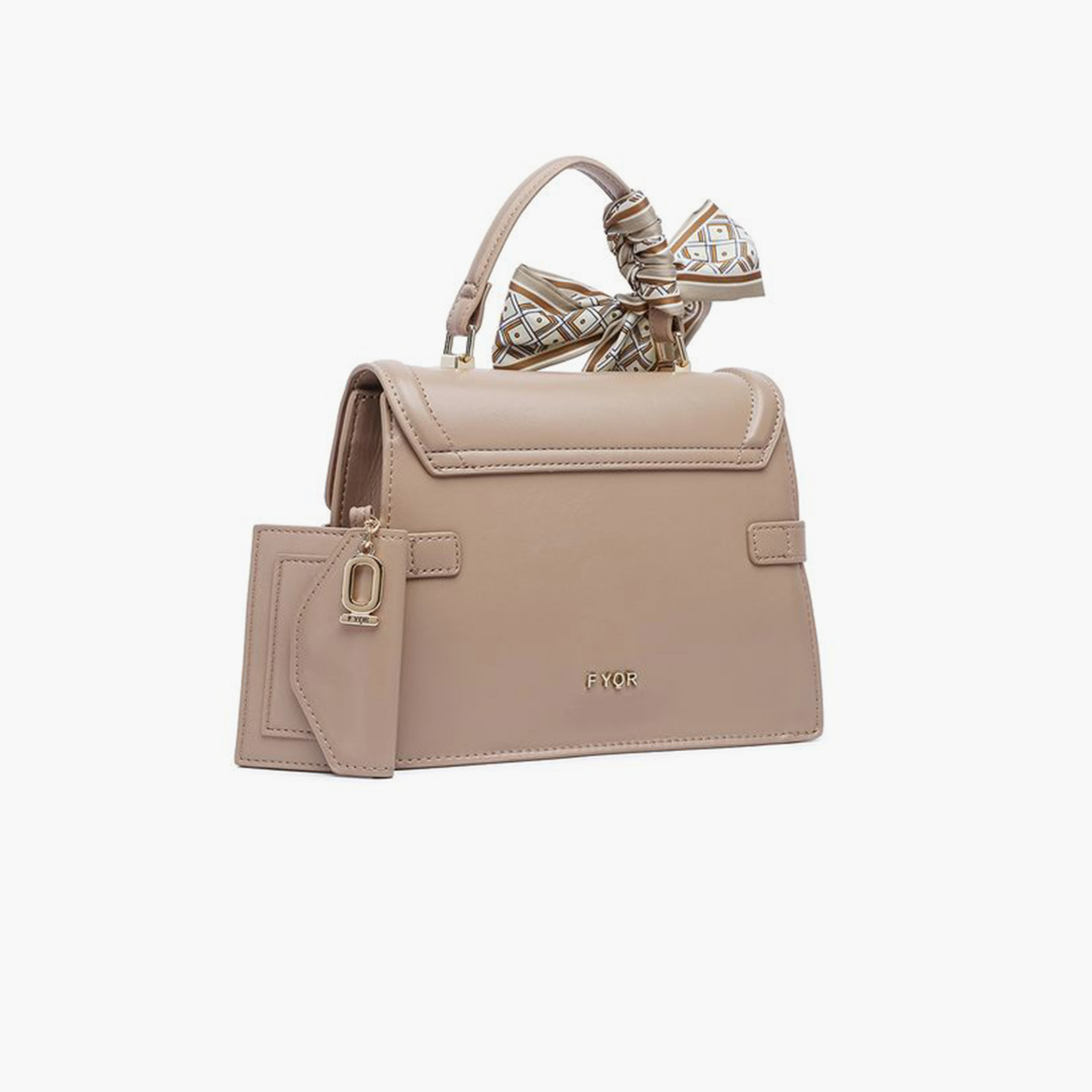 فايور - شنطة كروس بمقبض علوي وقفل لولبي وحزام قابل للفصل | 22 × 8 × 16 سم-women-bagsandwallets-handbags-image-6