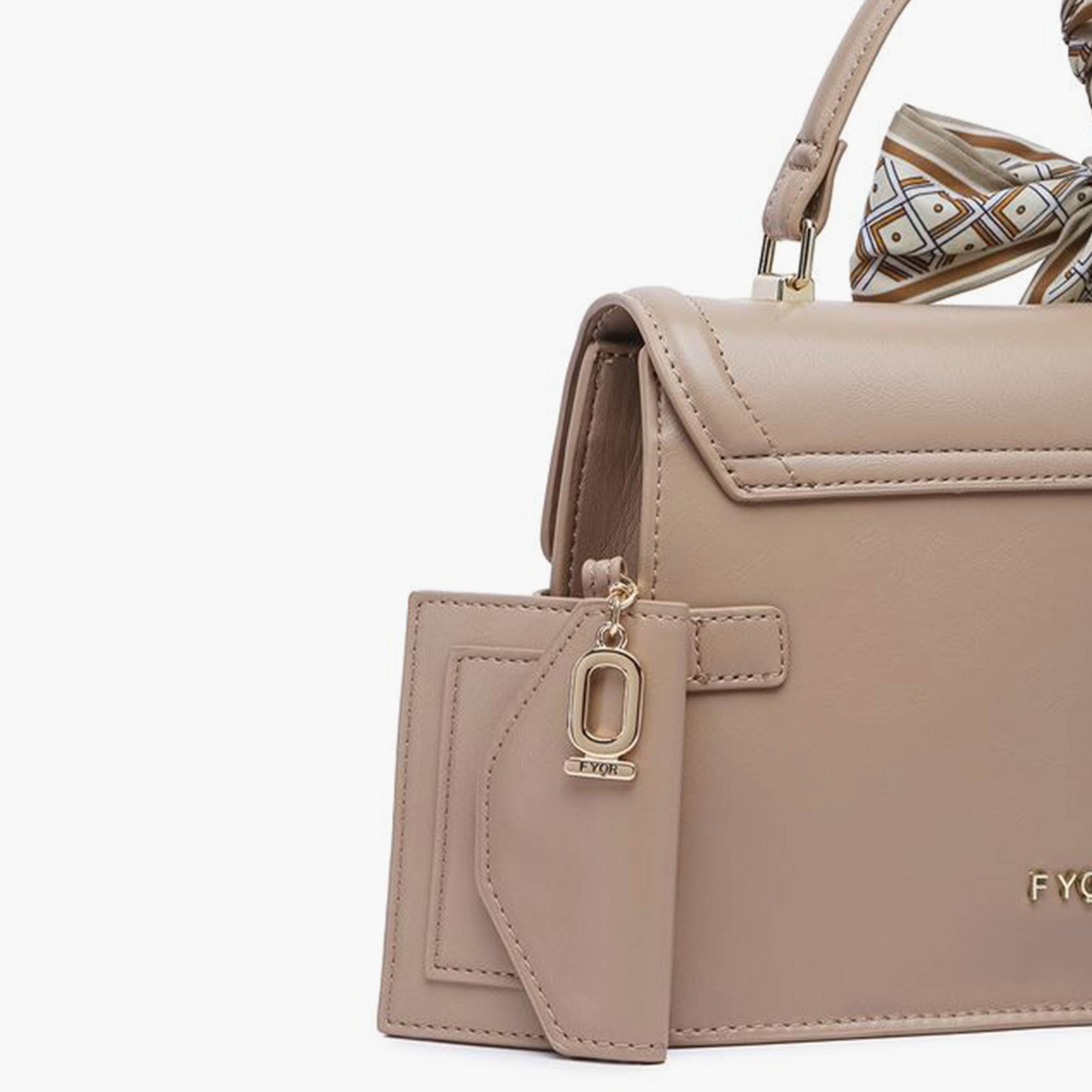 فايور - شنطة كروس بمقبض علوي وقفل لولبي وحزام قابل للفصل | 22 × 8 × 16 سم-women-bagsandwallets-handbags-image-8