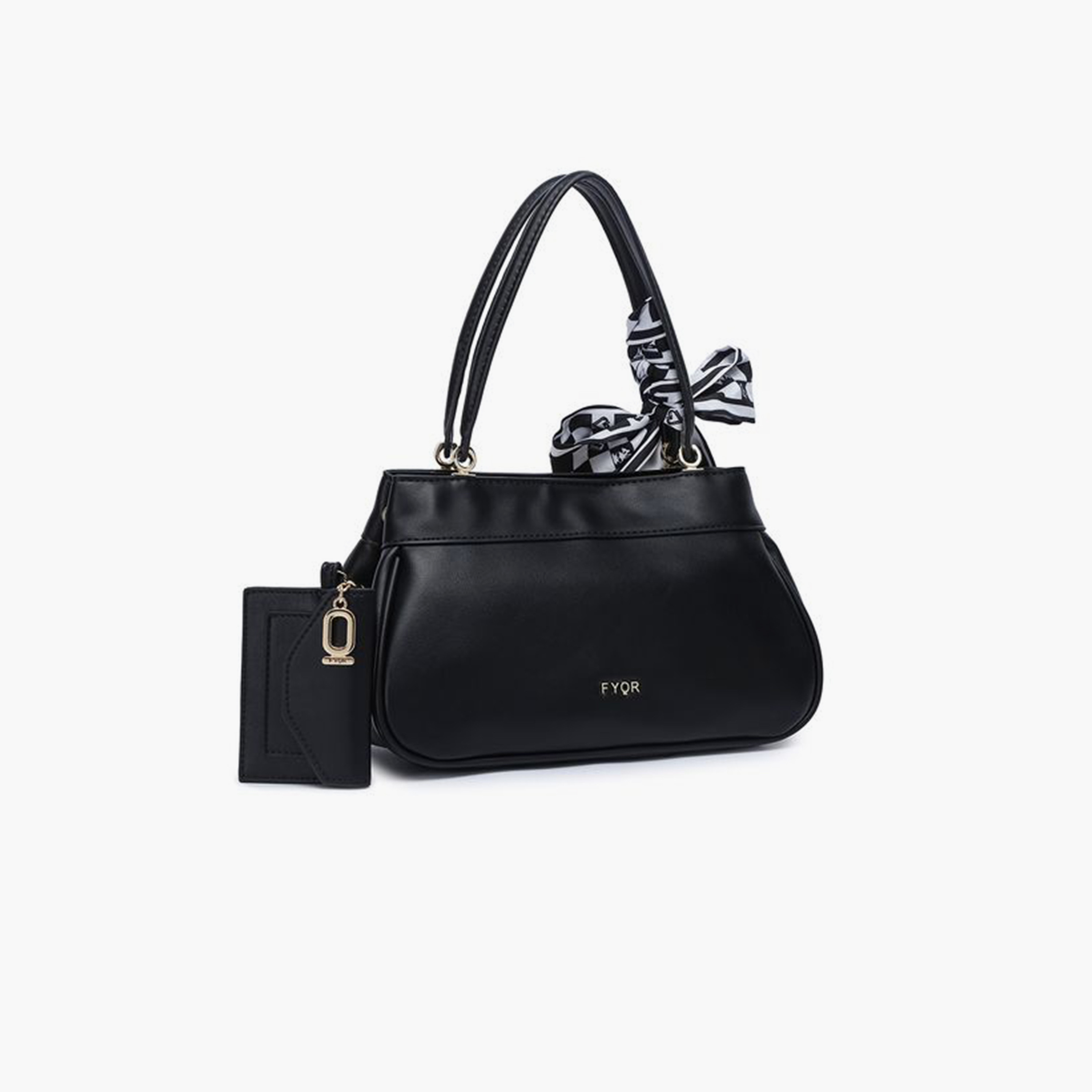FYOR Design Detail Top Handle Shoulder Bag with Twist Lock and Detachable Strap | 25 X 12 X 15 CM-women-bagsandwallets-handbags-image-2
