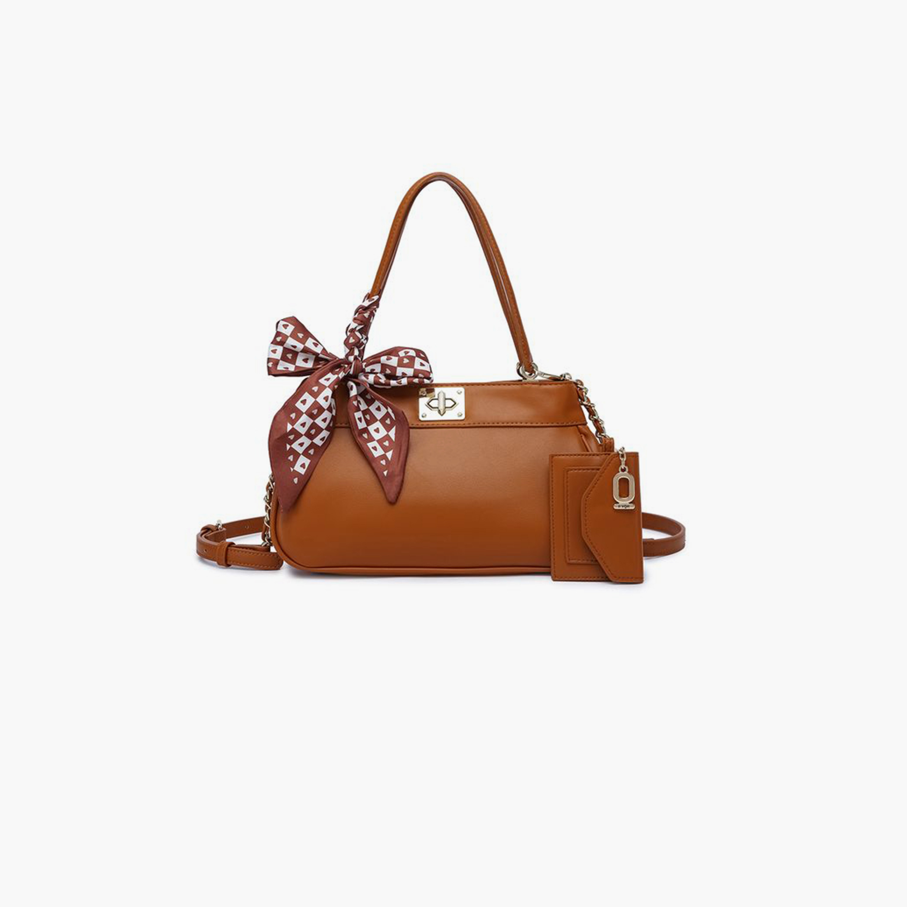 FYOR Design Detail Top Handle Shoulder Bag with Twist Lock and Detachable Strap | 25 X 12 X 15 CM-women-bagsandwallets-handbags-image-5