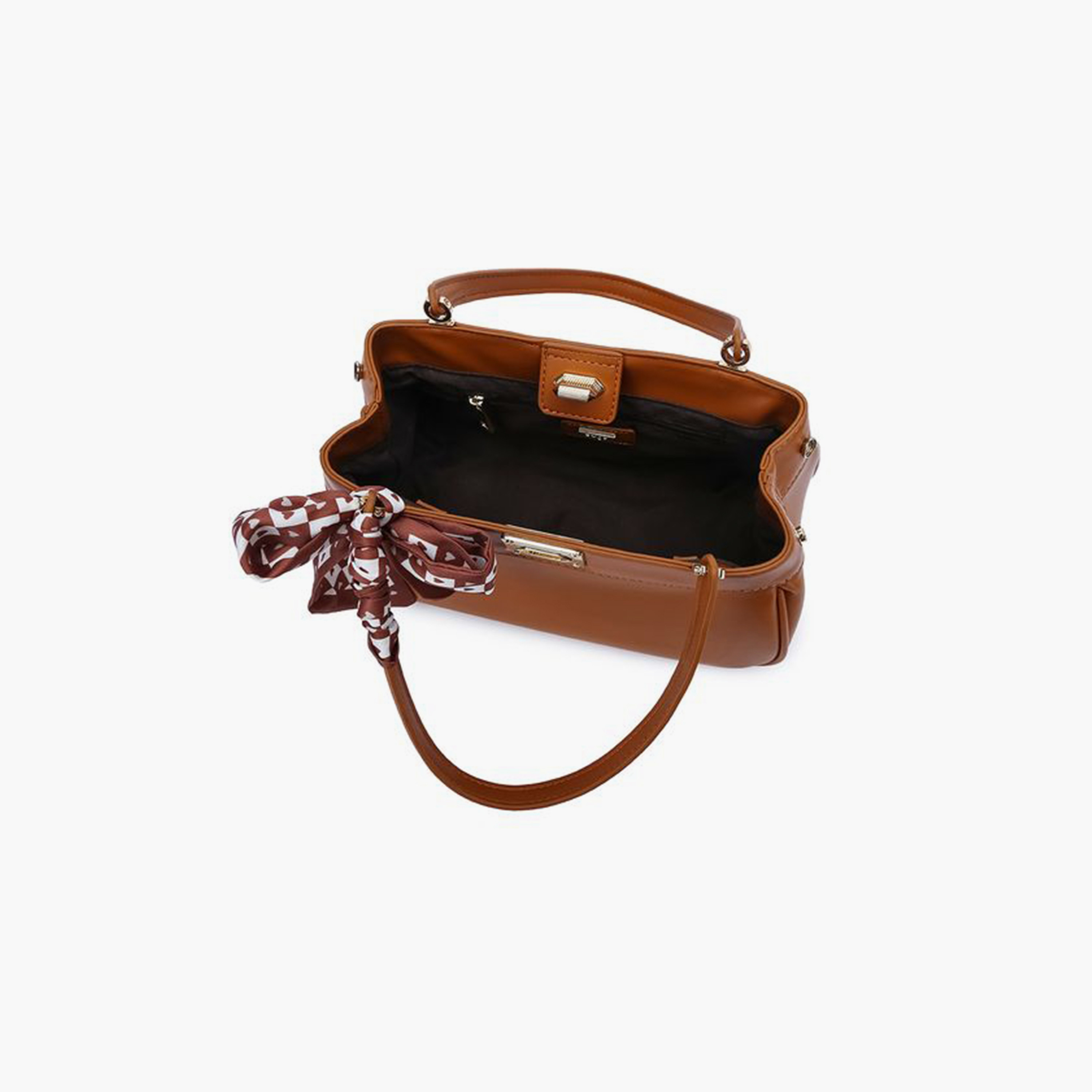 FYOR Design Detail Top Handle Shoulder Bag with Twist Lock and Detachable Strap | 25 X 12 X 15 CM-women-bagsandwallets-handbags-image-7