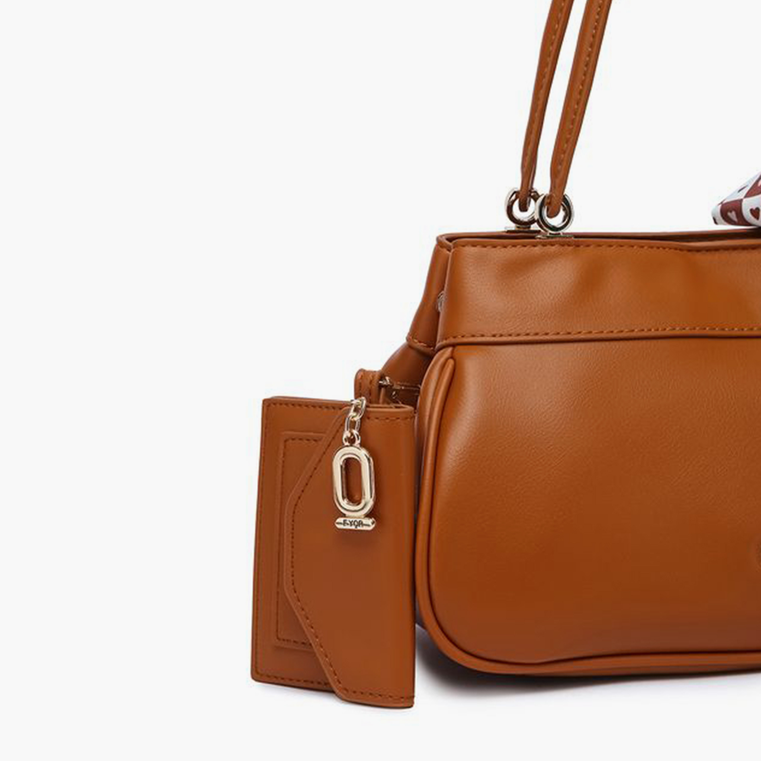 FYOR Design Detail Top Handle Shoulder Bag with Twist Lock and Detachable Strap | 25 X 12 X 15 CM-women-bagsandwallets-handbags-image-8