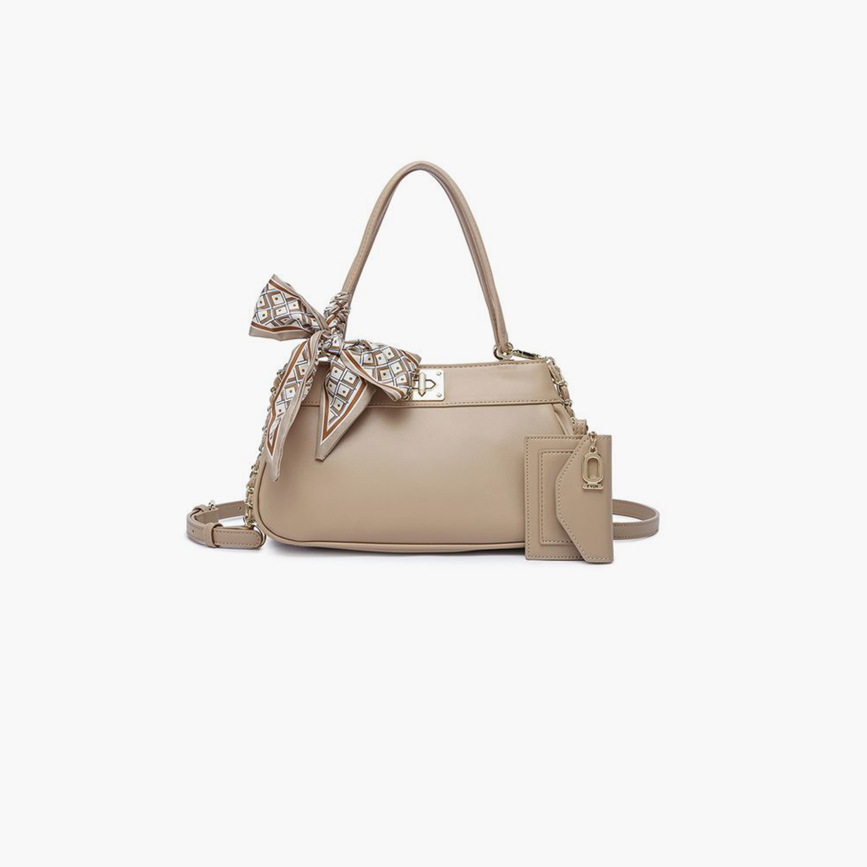 FYOR Design Detail Top Handle Shoulder Bag with Twist Lock and Detachable Strap | 25 X 12 X 15 CM-women-bagsandwallets-handbags-image-9