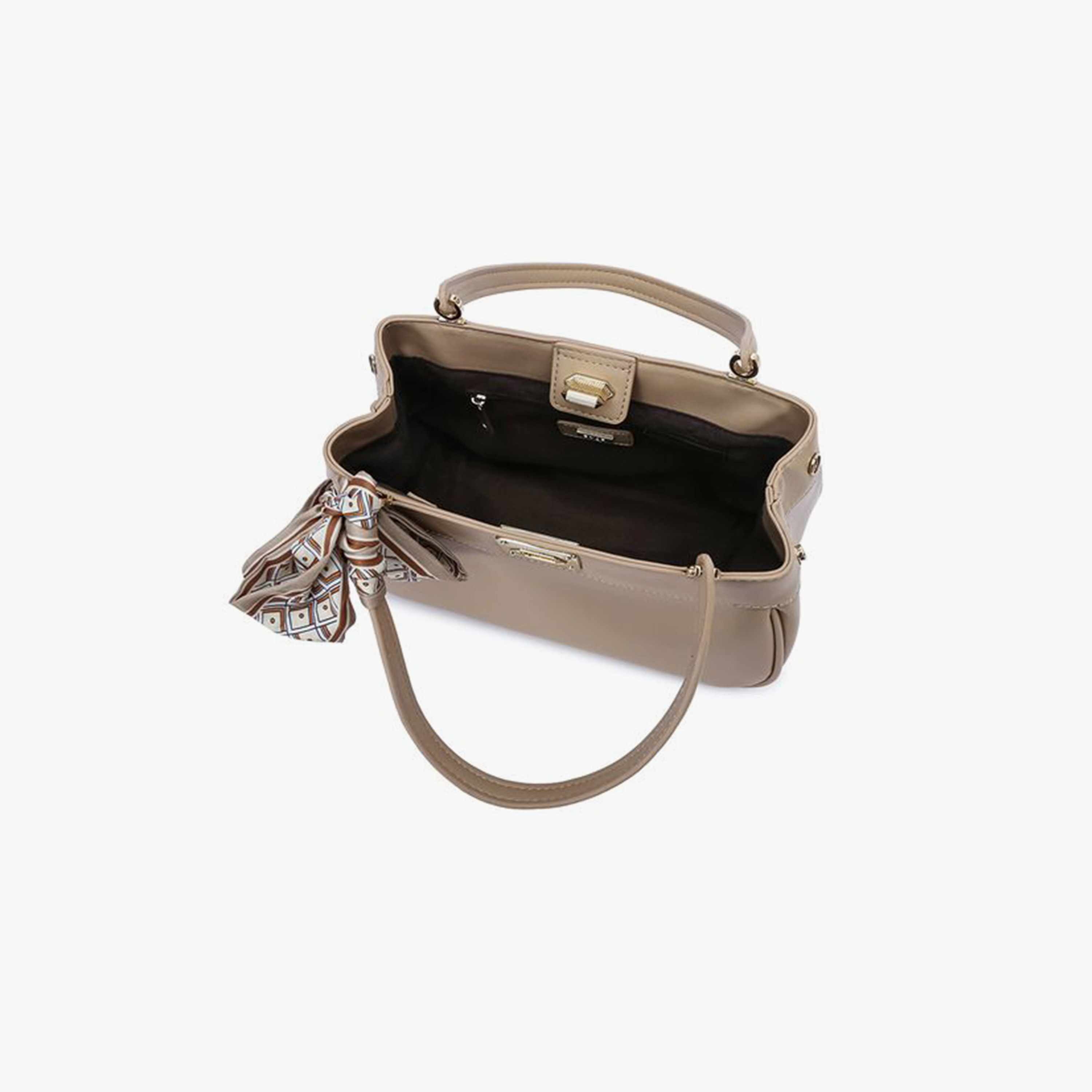 FYOR Design Detail Top Handle Shoulder Bag with Twist Lock and Detachable Strap | 25 X 12 X 15 CM-women-bagsandwallets-handbags-image-11