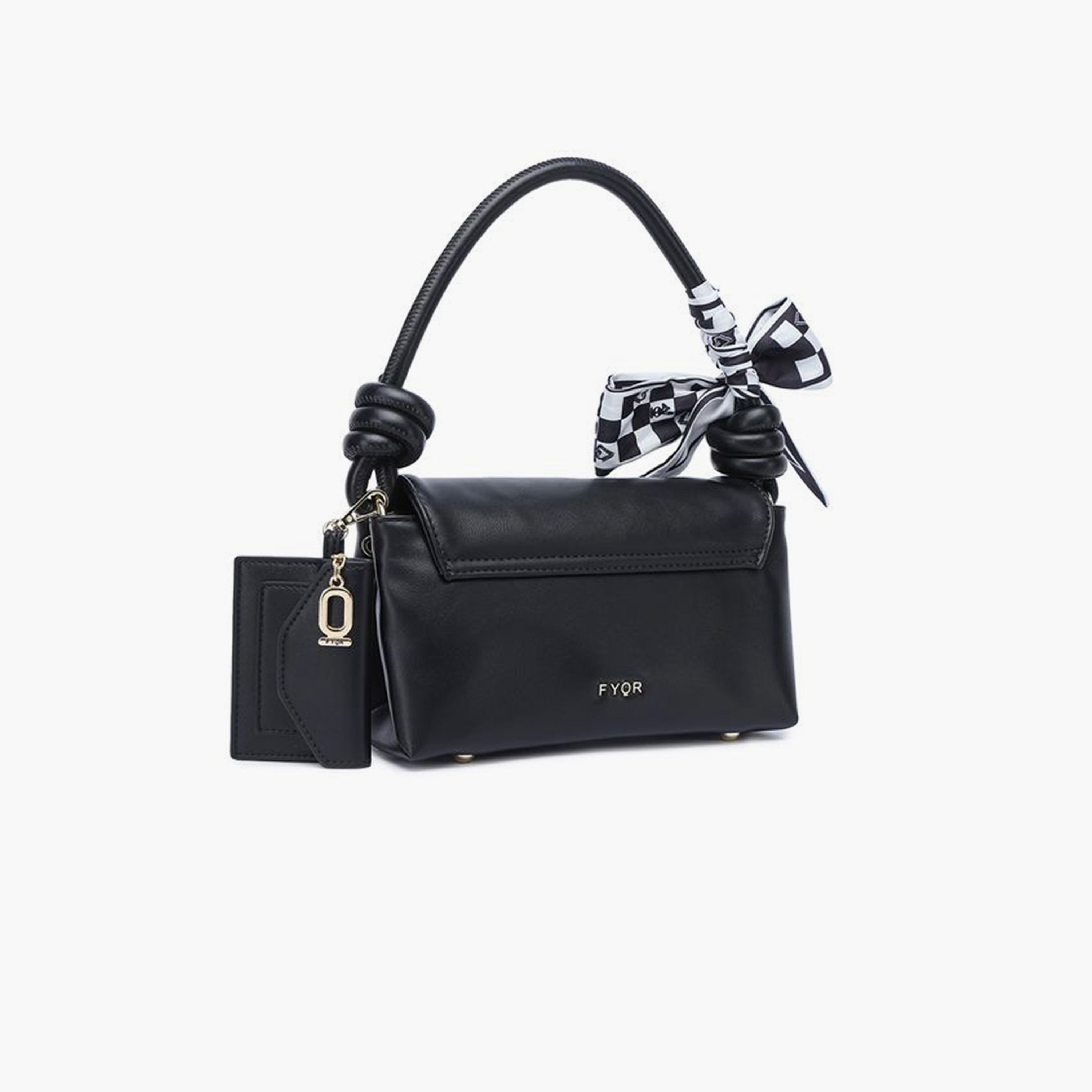 FYOR Textured Top Handle Shoulder Bag with Flap | 24 X 8 X 22 CM-women-bagsandwallets-handbags-image-2