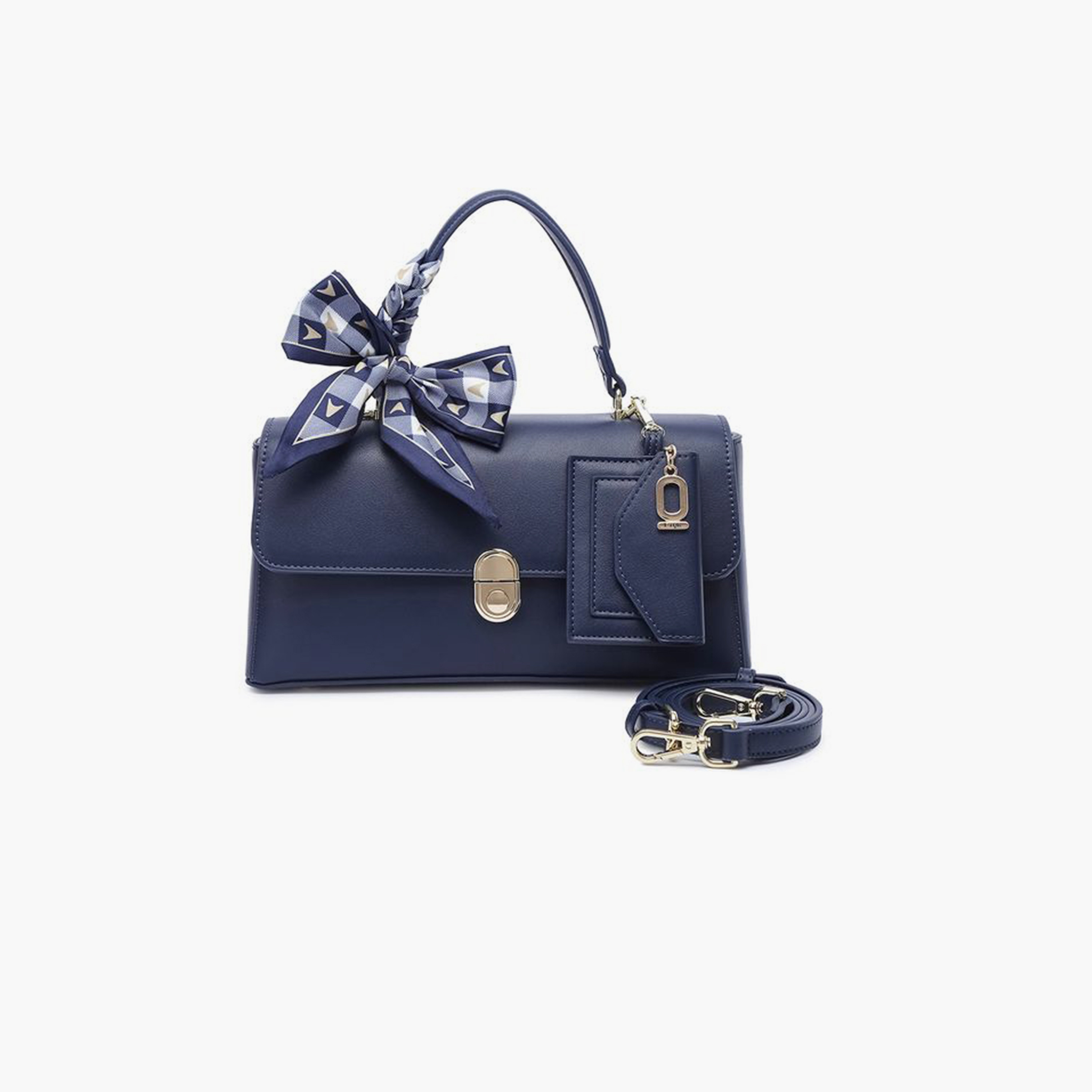 FYOR Design Detail Top Handle Shoulder Bag with Twist Lock and Detachable Strap | 27 X 8 X 14 CM-women-bagsandwallets-handbags-image-1