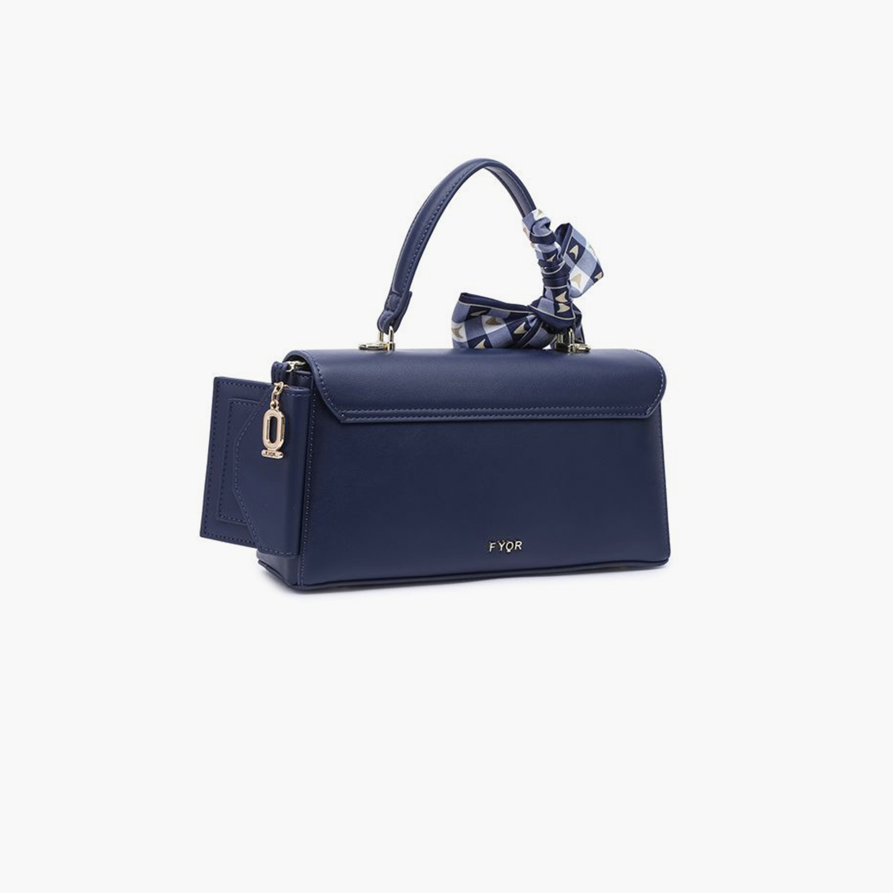 FYOR Design Detail Top Handle Shoulder Bag with Twist Lock and Detachable Strap | 27 X 8 X 14 CM-women-bagsandwallets-handbags-image-2