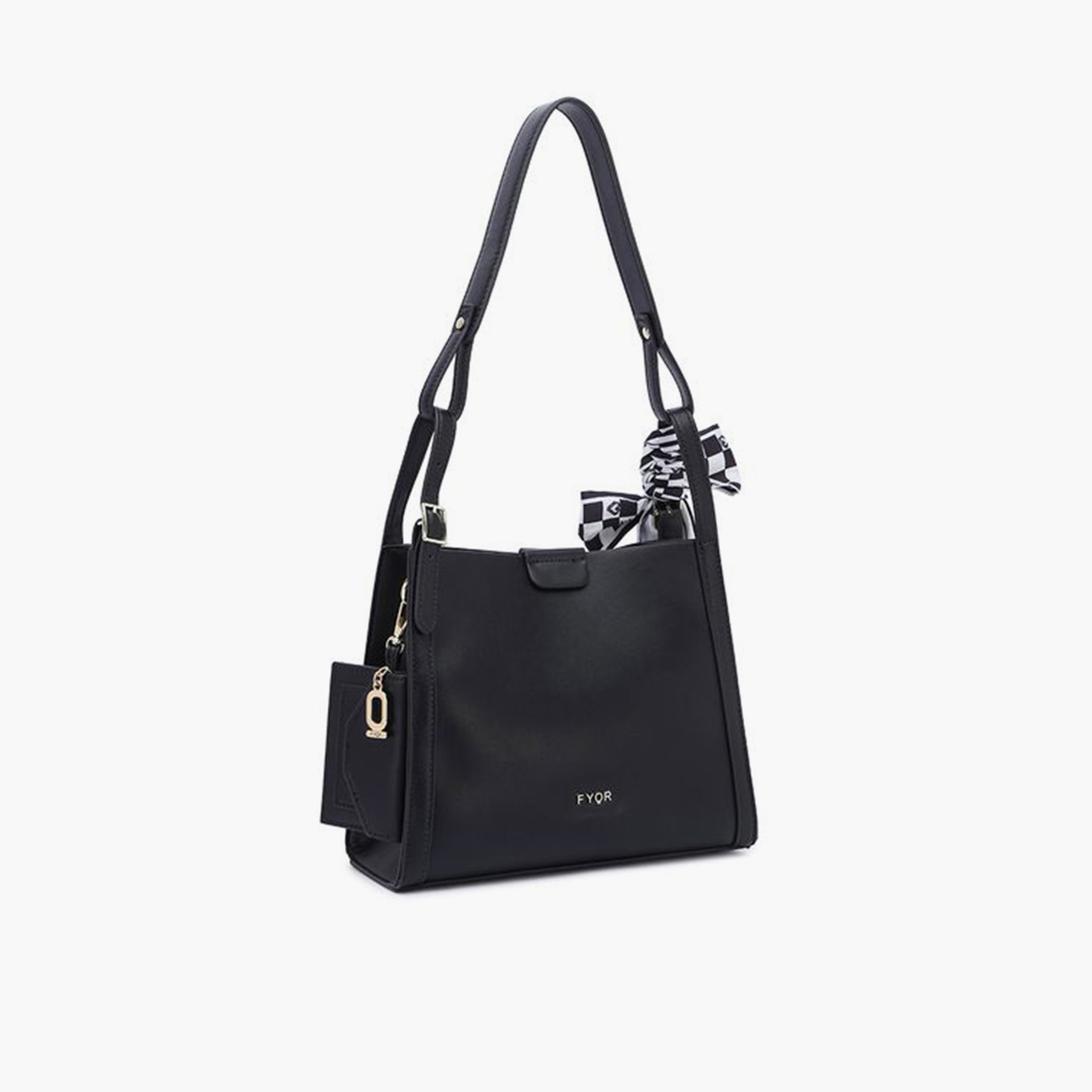 فايور - شنطة كتف تصميم مميز بمقبض علوي وسحاب وحزام قابل للفصل | 24 × 8 × 18 سم-women-bagsandwallets-handbags-image-2