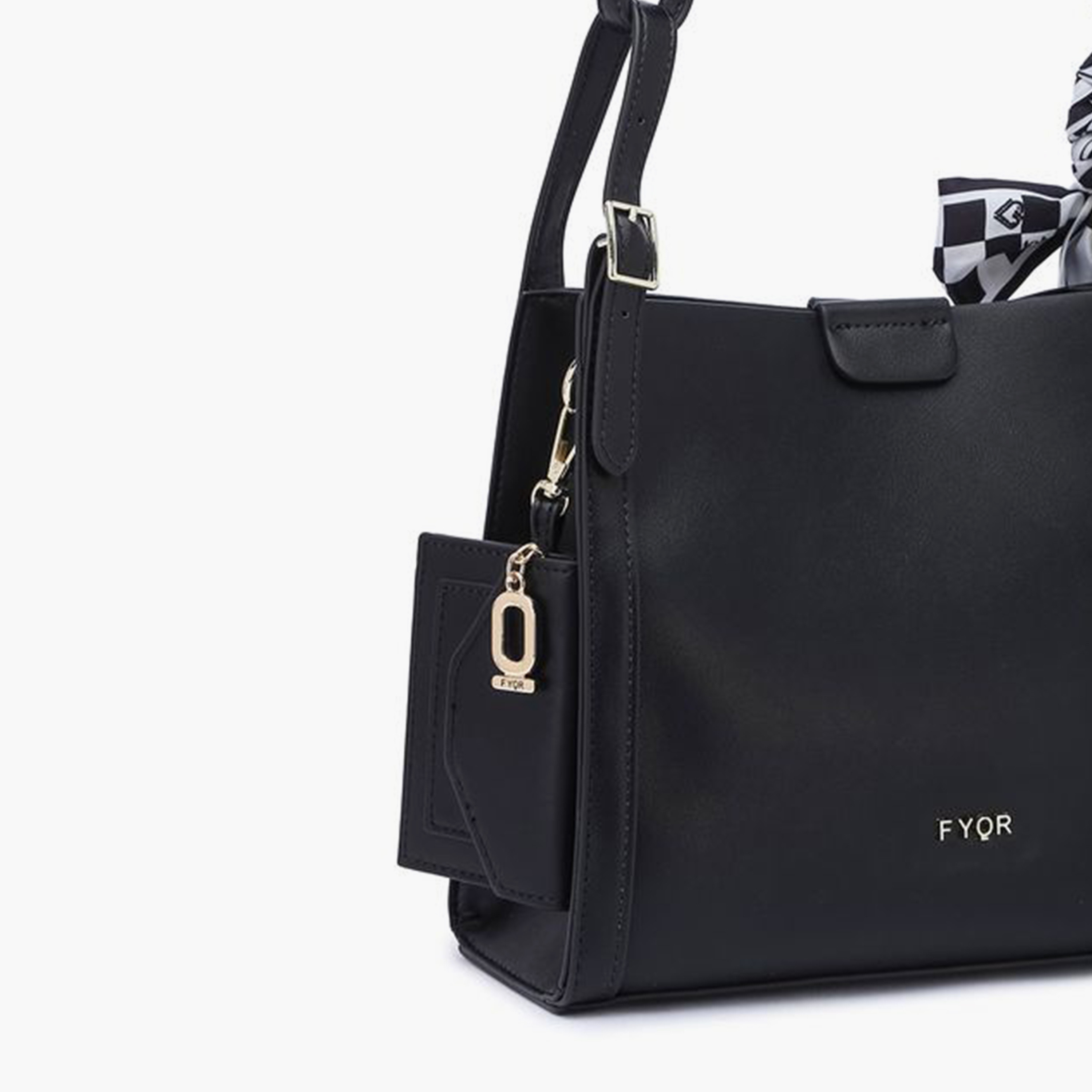 فايور - شنطة كتف تصميم مميز بمقبض علوي وسحاب وحزام قابل للفصل | 24 × 8 × 18 سم-women-bagsandwallets-handbags-image-4