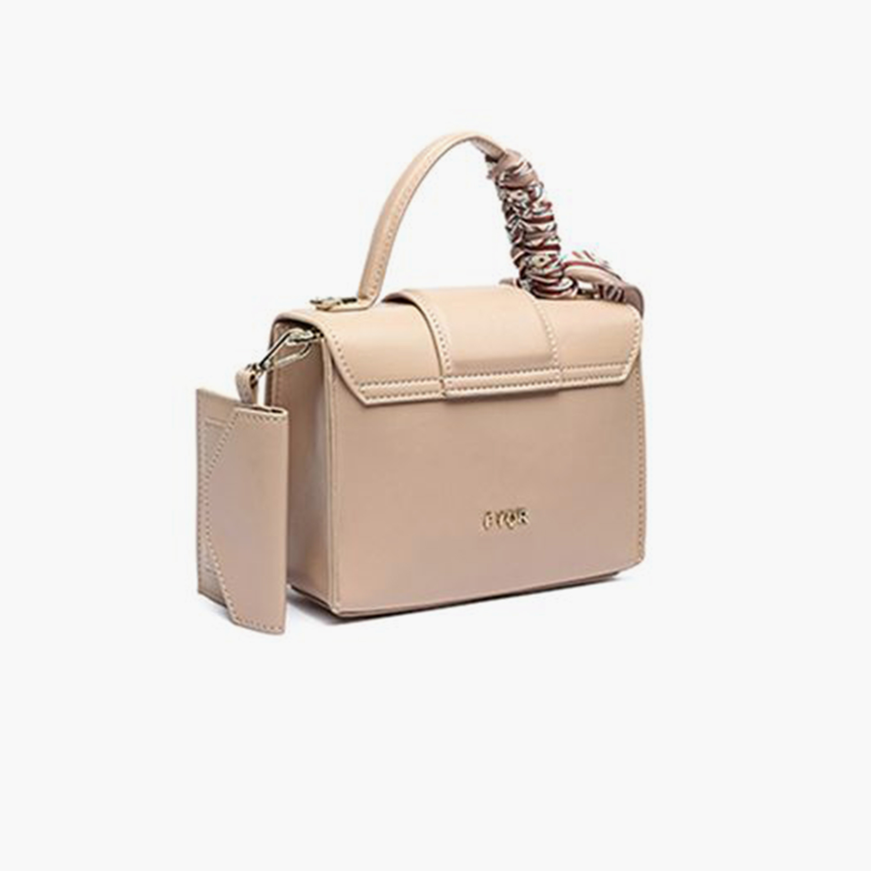 FYOR Design Detail Top Handle Crossbody Bag with Flap and Detachable Strap | 21.5 X 6 X 15 CM-women-bagsandwallets-handbags-image-2