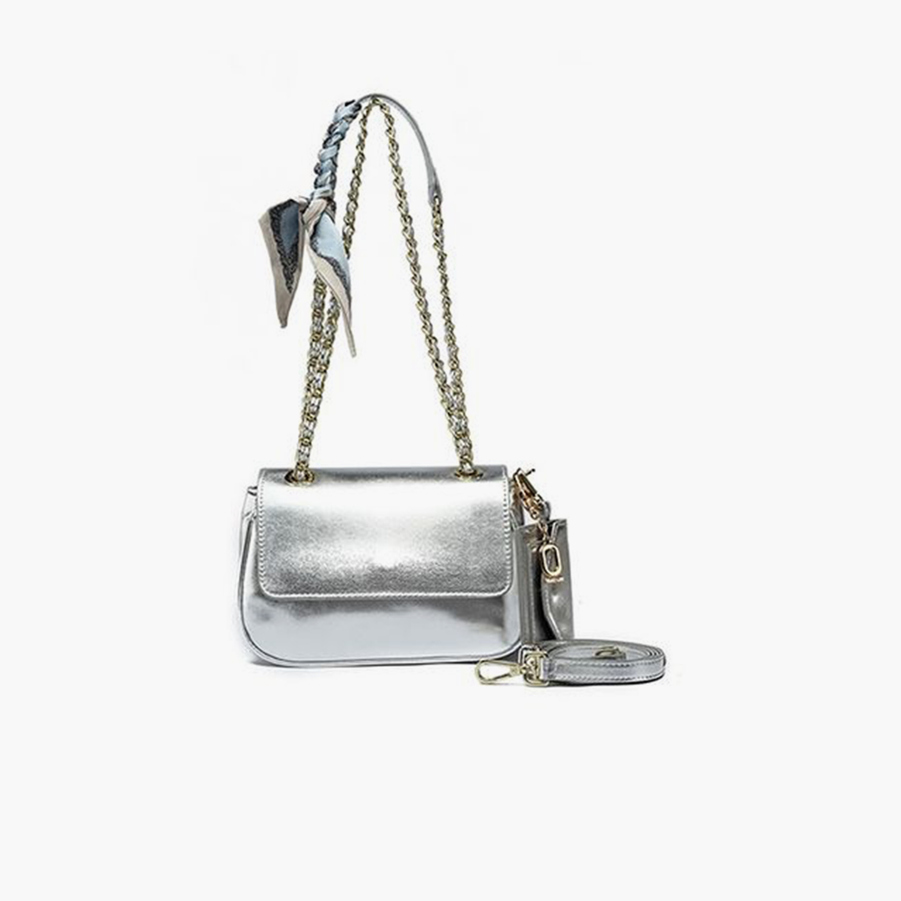 فايور - شنطة ساتشل سادة بغطاء وحزام قابل للفصل | 21 × 8 × 13 سم-women-bagsandwallets-handbags-image-1