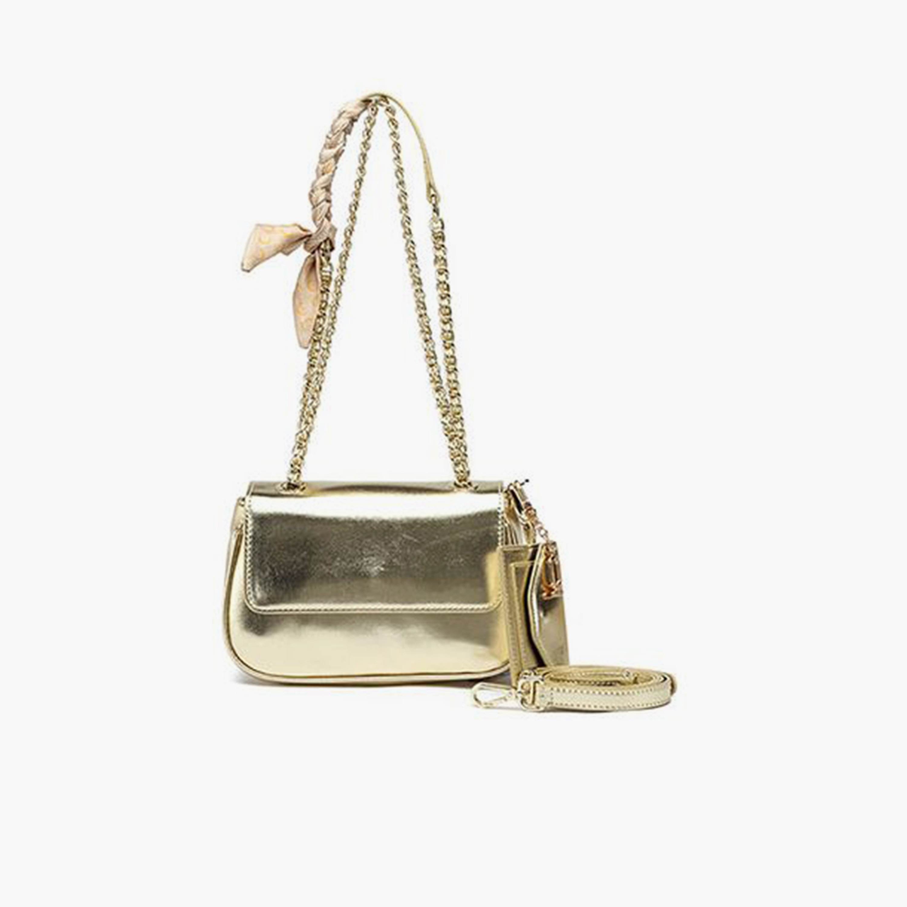 فايور - شنطة ساتشل سادة بغطاء وحزام قابل للفصل | 21 × 8 × 13 سم-women-bagsandwallets-handbags-image-5