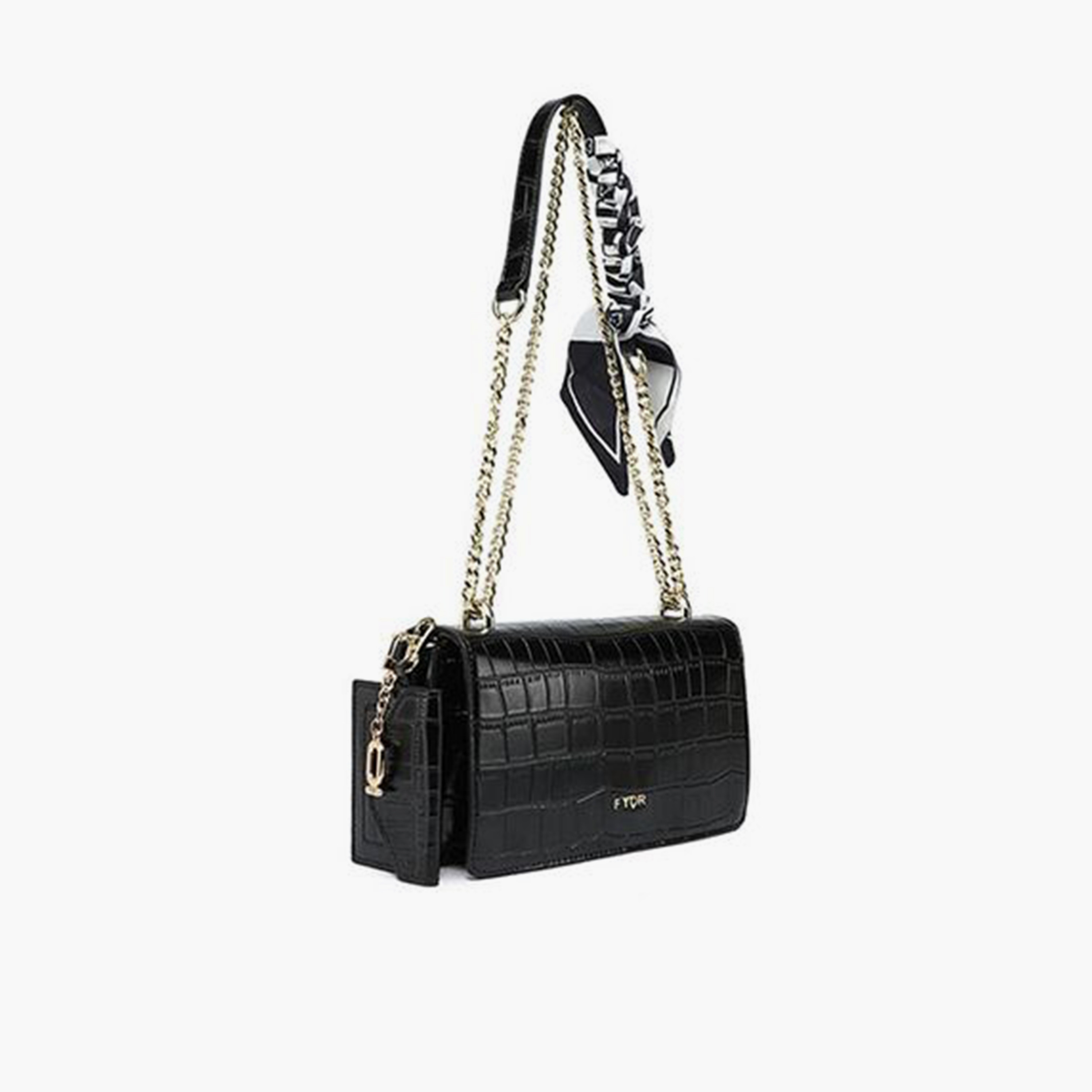 فايور - شنطة كتف بطبعة حيوانية مع قفل مغناطيسي وحزام قابل للفصل | 22.5 × 6.5 × 13.5 سم-women-bagsandwallets-handbags-image-2