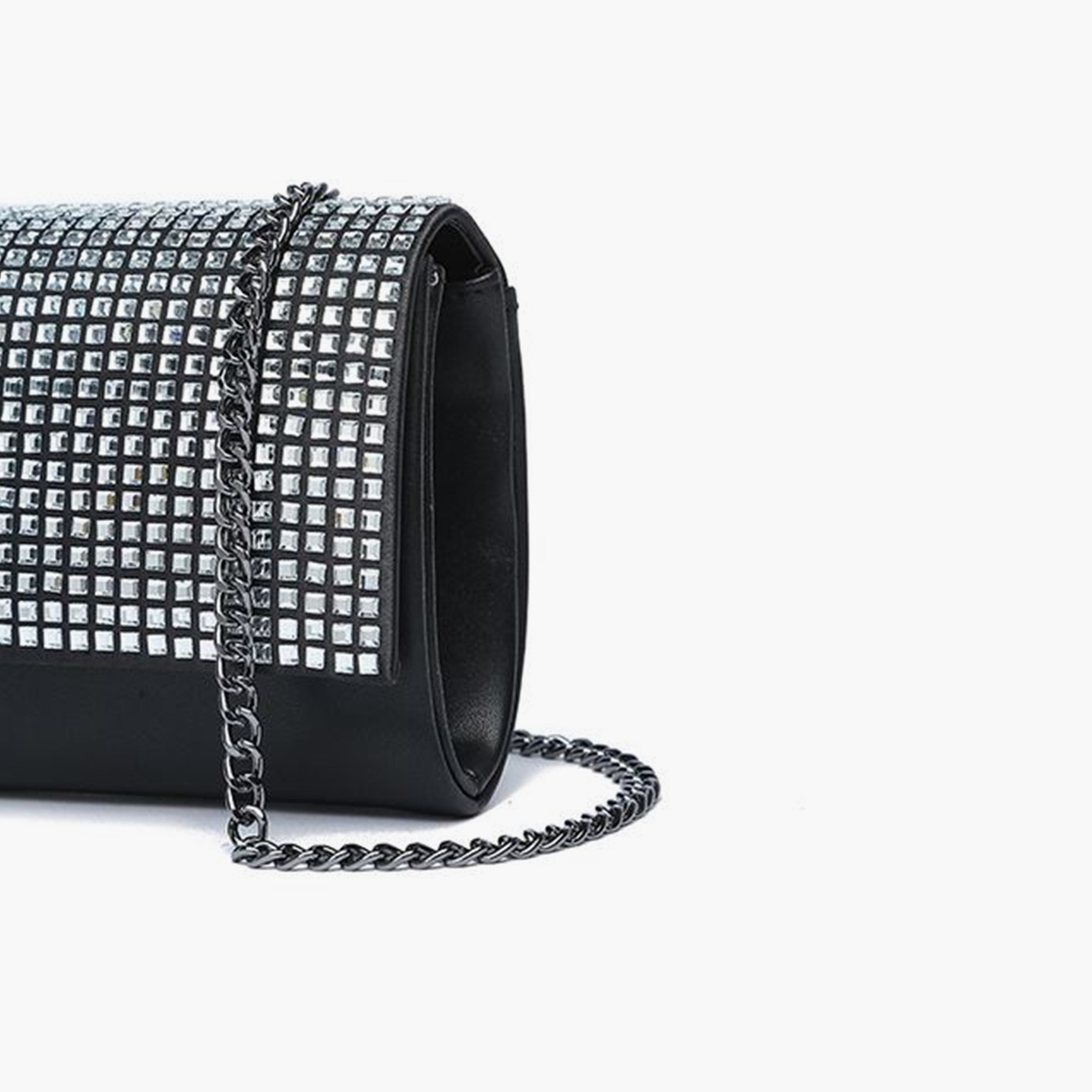FYOR Embellished Crossbody Bag with Flap and Detachable Strap | 17 X 5 X 11 CM-women-bagsandwallets-handbags-image-8